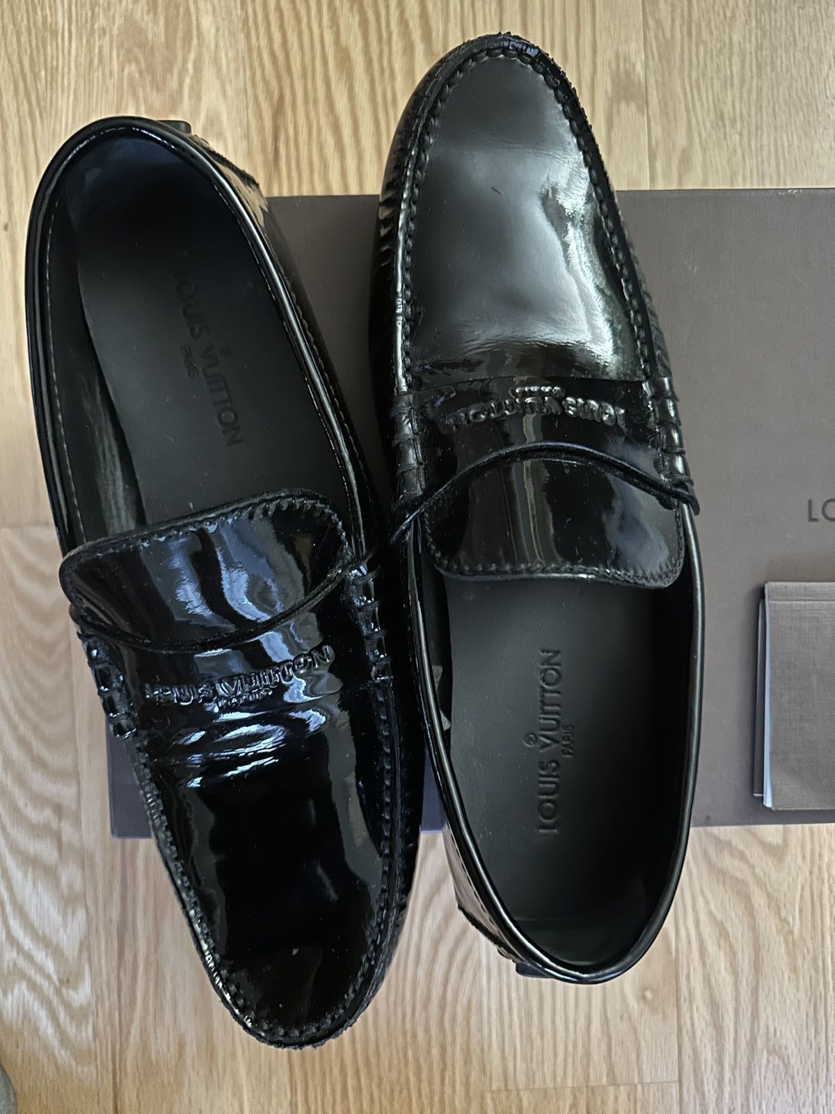 Louis Vuitton Louis Vuitton Black Patent Leather Loafer Size US 8 / EU 41 - 3 Thumbnail