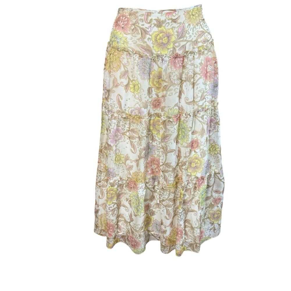 Other Vintage AKS By Amy K Su Silk Floral Top Skirt Set Size 14 Size XL / US 12-14 / IT 48-50 - 3 Thumbnail