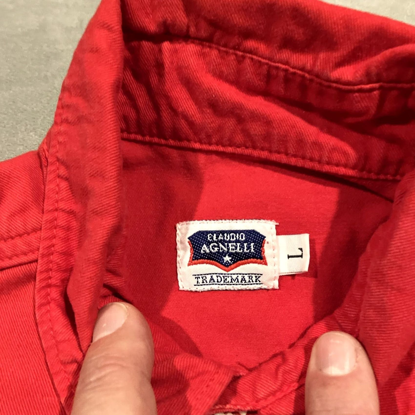 Vintage Vintage Claudio Agnelli Shirt Women’s Size Large Red Pearl Snap Button Up Size L / US 10 / IT 46 - 4 Thumbnail