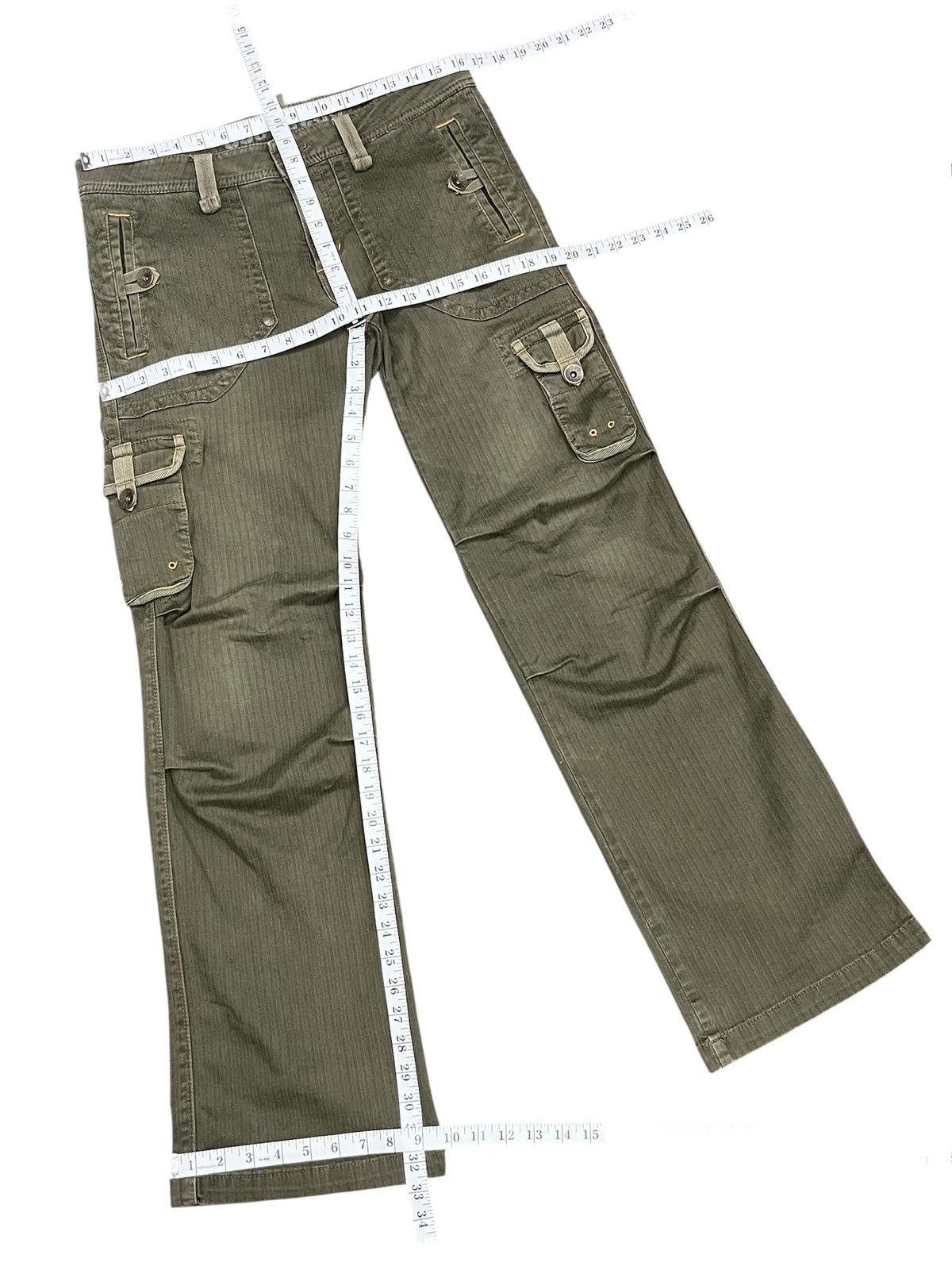 Edwin Vintage Edwin 505 Cargo Flare Pants Y2K Harajuku Military Size US 32 / EU 48 - 13 Thumbnail