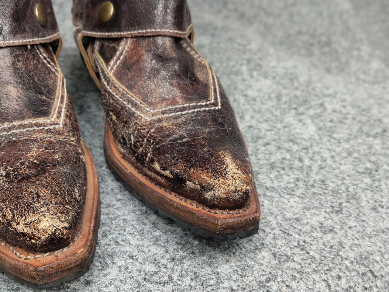 Sancho Boots Vintage Sancho Boots Barbados Textured embroidered leather Size US 6 / IT 36 - 21 Thumbnail