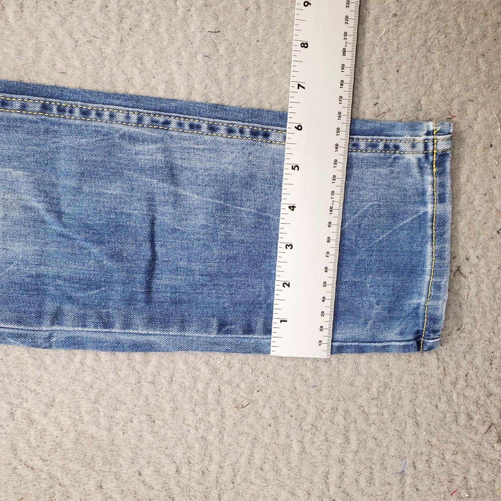 Levi's Levi's 502 Straight Jeans Womens 14 Blue Denim Stretch Regular Fit Distressed Jeans Size 36" / US 14 / IT 50 - 5 Thumbnail