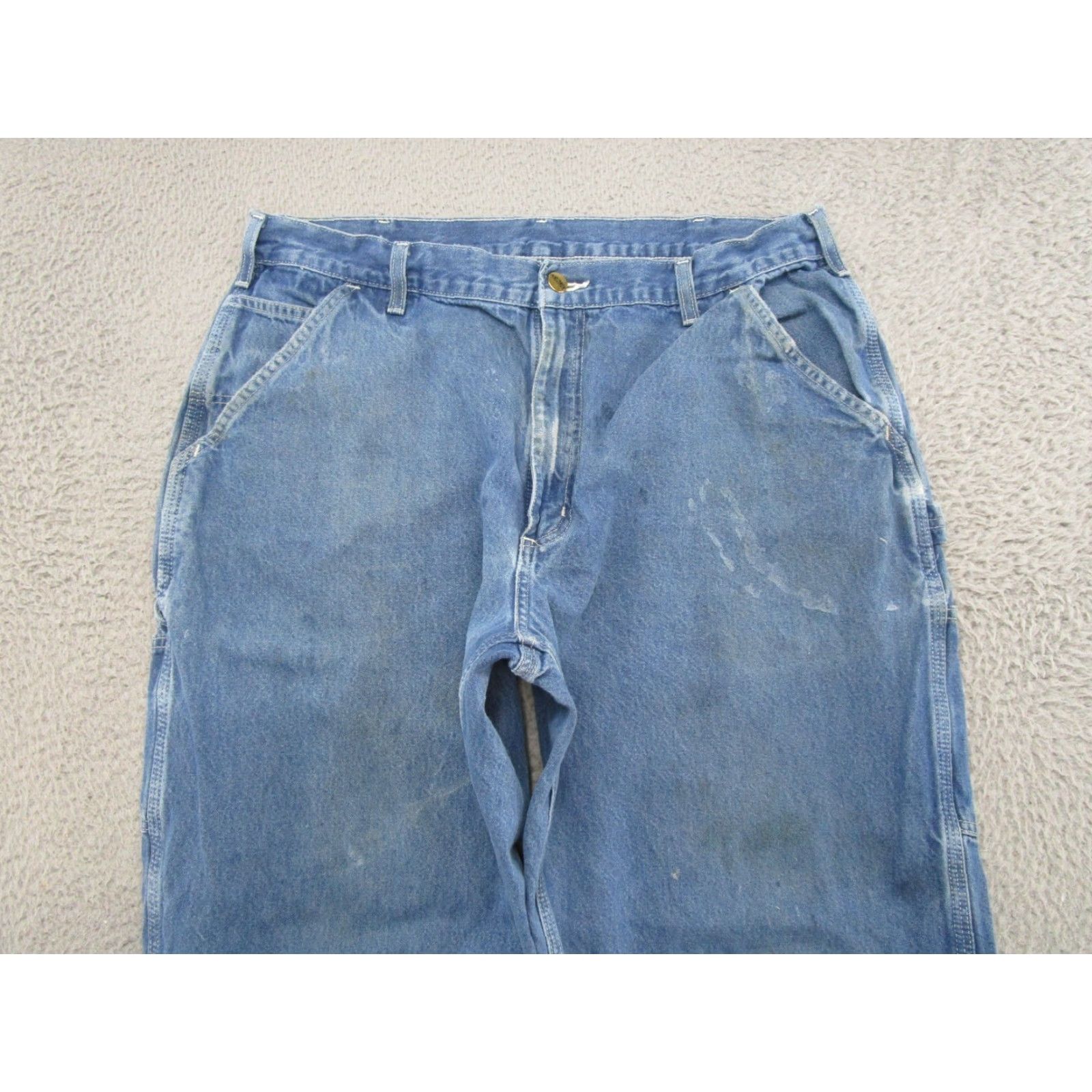 Carhartt VTG Carhartt Jeans DST Original Fit 38x28 Blue Men Read Skater Workwear Trousers B13 DST Reg Straight 38 Mens Size US 38 / EU 54 - 3 Thumbnail