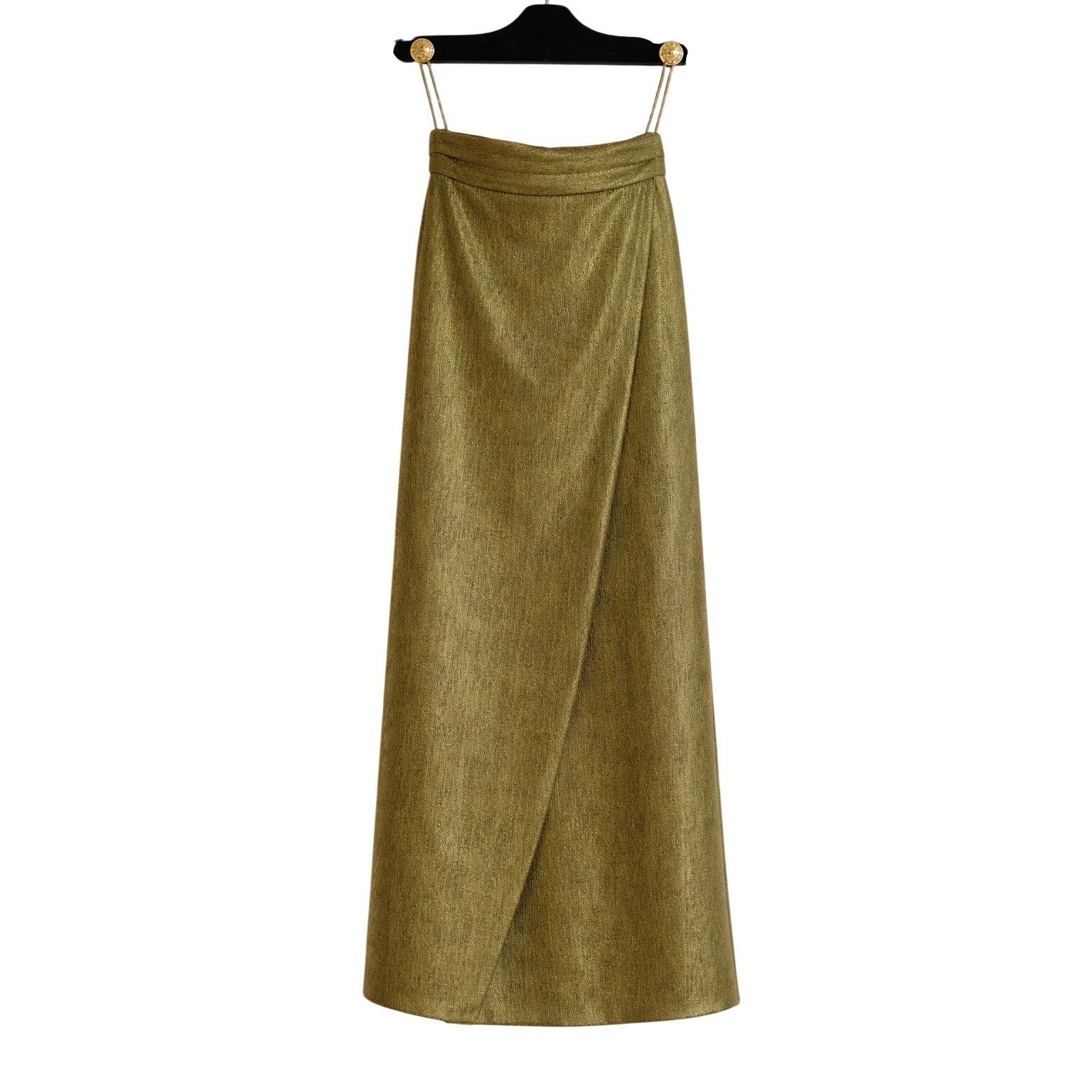 Yves Saint Laurent Vintage Saint Laurent Rive Gauche Green Shimmery Skirt Size 25" / US 0 / IT 36 - 2 Thumbnail