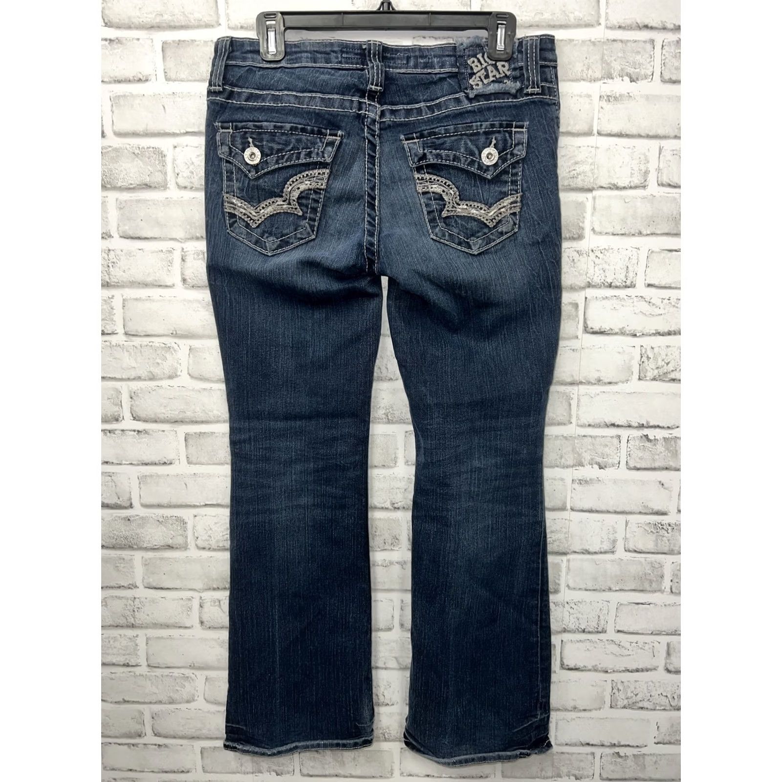 Vintage BIG STAR Jeans Womens 28 Blue Maddie Mid Rise Fit Size 28S Inseam Size 28" / US 6 / IT 42 - 4 Thumbnail