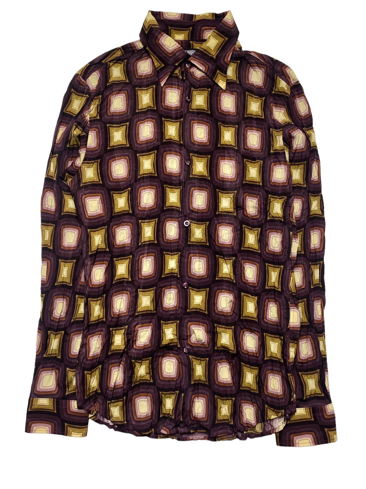 If Six Was Nine 2000s Tornado Mart - Wrinkle Pleats Button Shirt Size US M / EU 48-50 / 2 - 1 Thumbnail