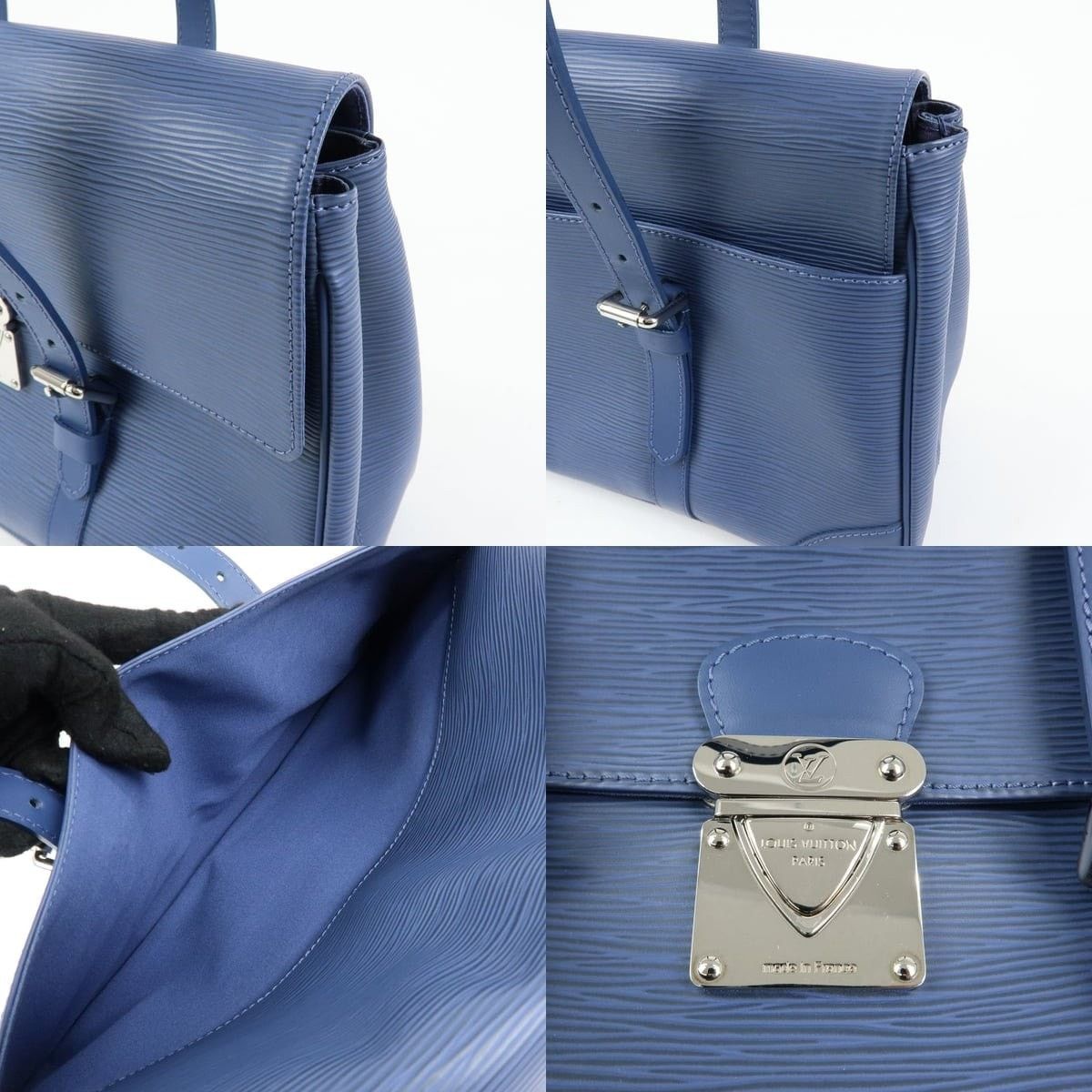 Louis Vuitton Louis Vuitton Epi Segur MM Shoulder Bag Blue Size ONE SIZE - 6 Thumbnail
