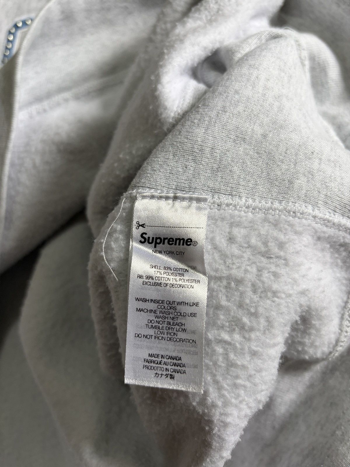 Supreme Supreme Studed Star Hoodie Ash Grey Size US XL / EU 56 / 4 - 6 Thumbnail