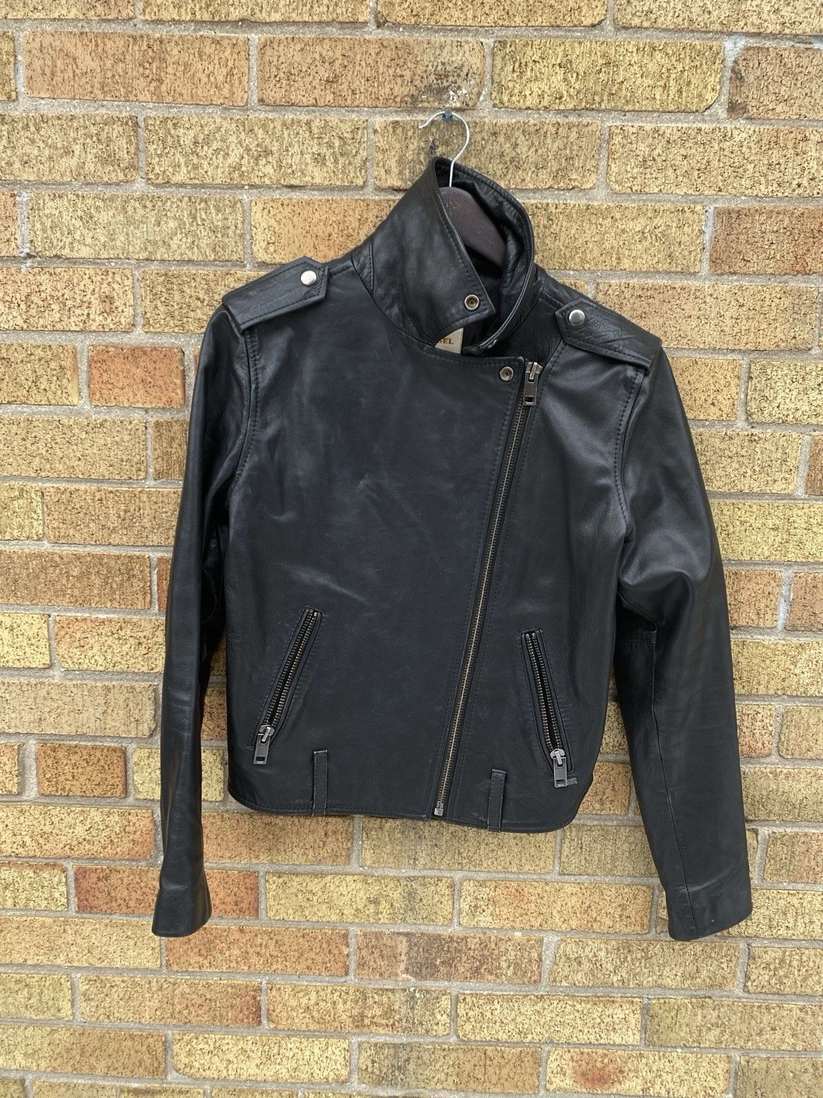 Diesel Vintage Diesel Asymmetrical Biker Jacket Women’s M Black La Size M / US 6-8 / IT 42-44 - 3 Thumbnail