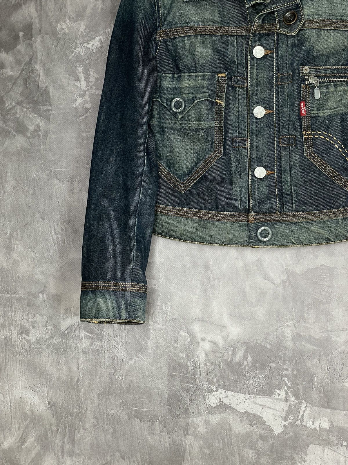 Japanese Brand × Levi's Vintage Levis Japanese Brand 90s Diesel Style Denim jacket Size S / US 4 / IT 40 - 5 Thumbnail