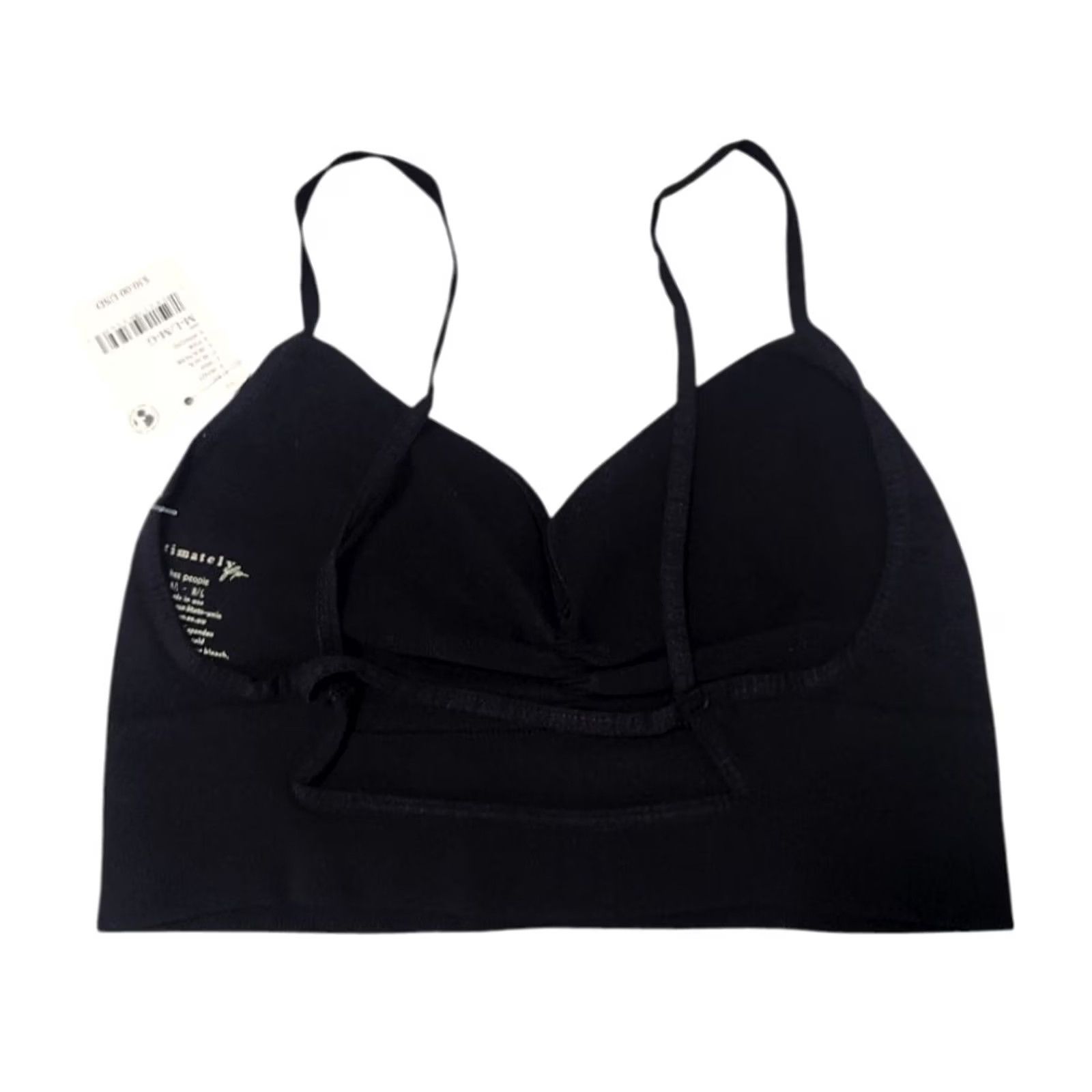 Free People Free People Bralette Womens M-L Black Seamless Wireless Nylon Spandex Size ONE SIZE - 3 Thumbnail
