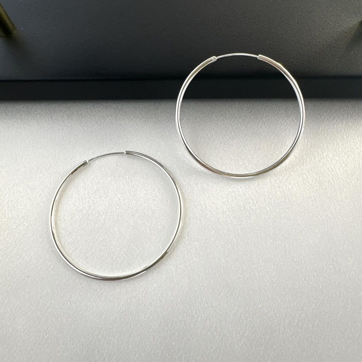 Other 50mm Silver Hoop Earrings for Women Size ONE SIZE - 2 Thumbnail