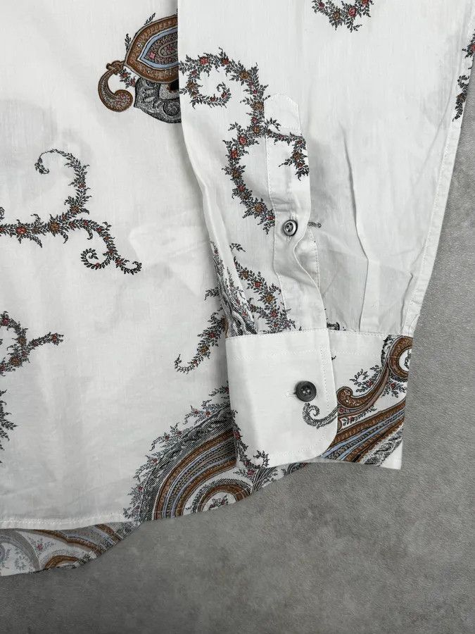 Prada 2000s Prada White Paisley Pattern Light Shirt Size US M / EU 48-50 / 2 - 8 Thumbnail
