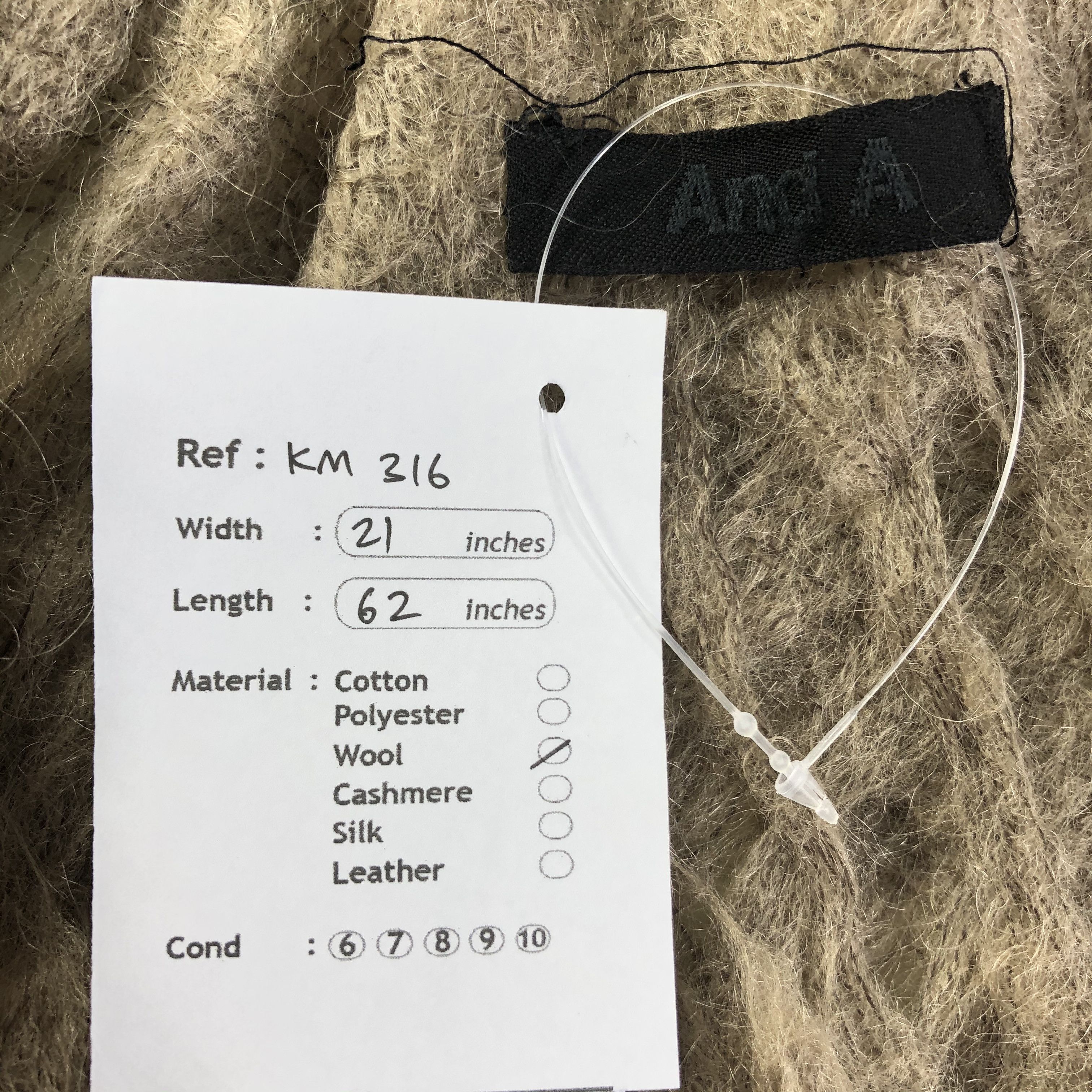 Vintage Mohair Scarf / Muffler / Neckwear - KM316 Size ONE SIZE - 5 Thumbnail