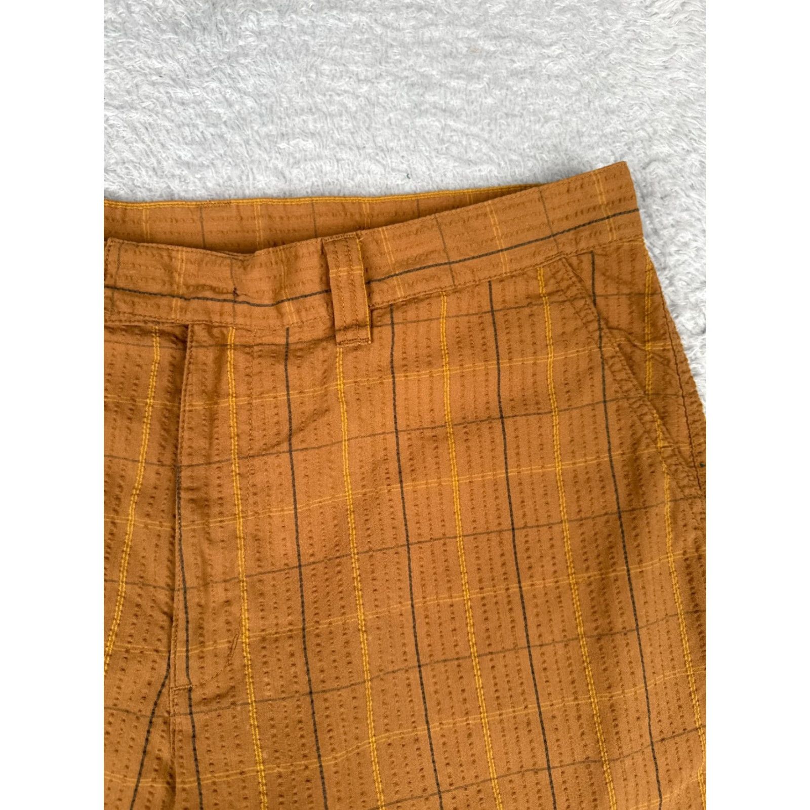 Patagonia Patagonia Shorts Mens 34 Brown Plaid Polyester Cotton Blend 34x10 Vintage Chino Casual Summer Fall Winter Beach Outdoors Mens Size US 34 / EU 50 - 6 Thumbnail