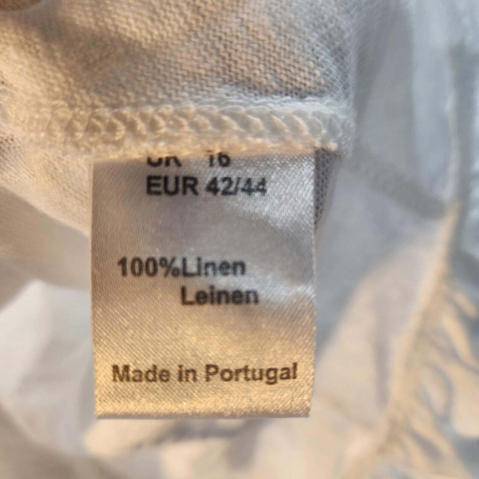 Designer New Wrap London Linen Sleeveless Top White Size UK 16 US 12 Size XL / US 12-14 / IT 48-50 - 6 Thumbnail