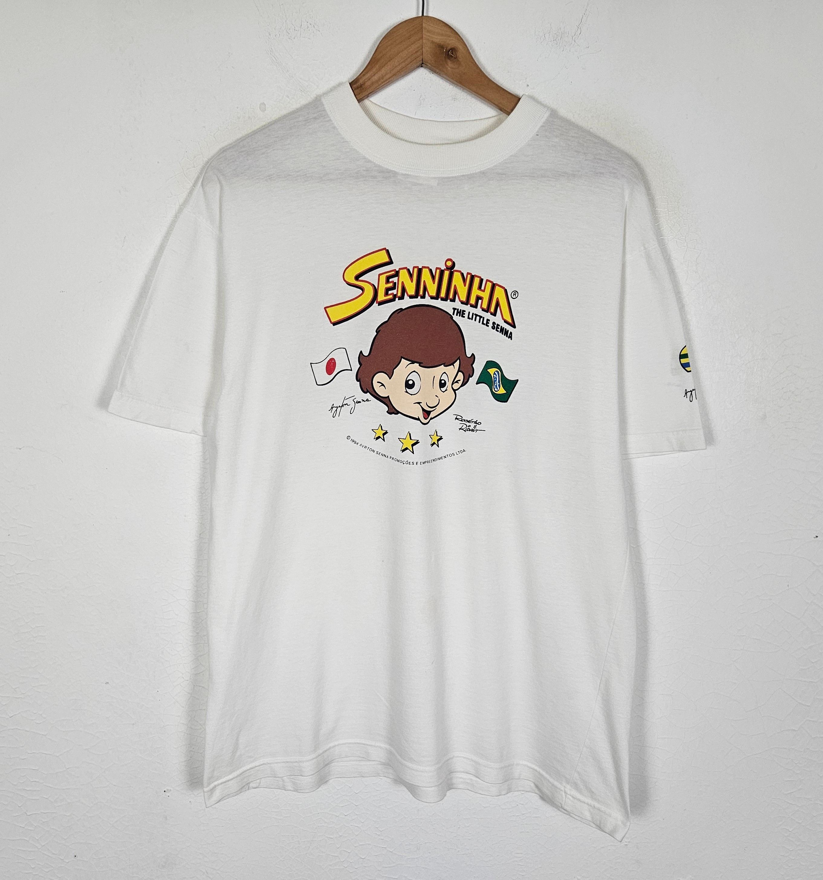 Vintage Vintage Ayrton Senna Formula One 90s Senninha Comic shirt Size US M / EU 48-50 / 2 - 2 Thumbnail