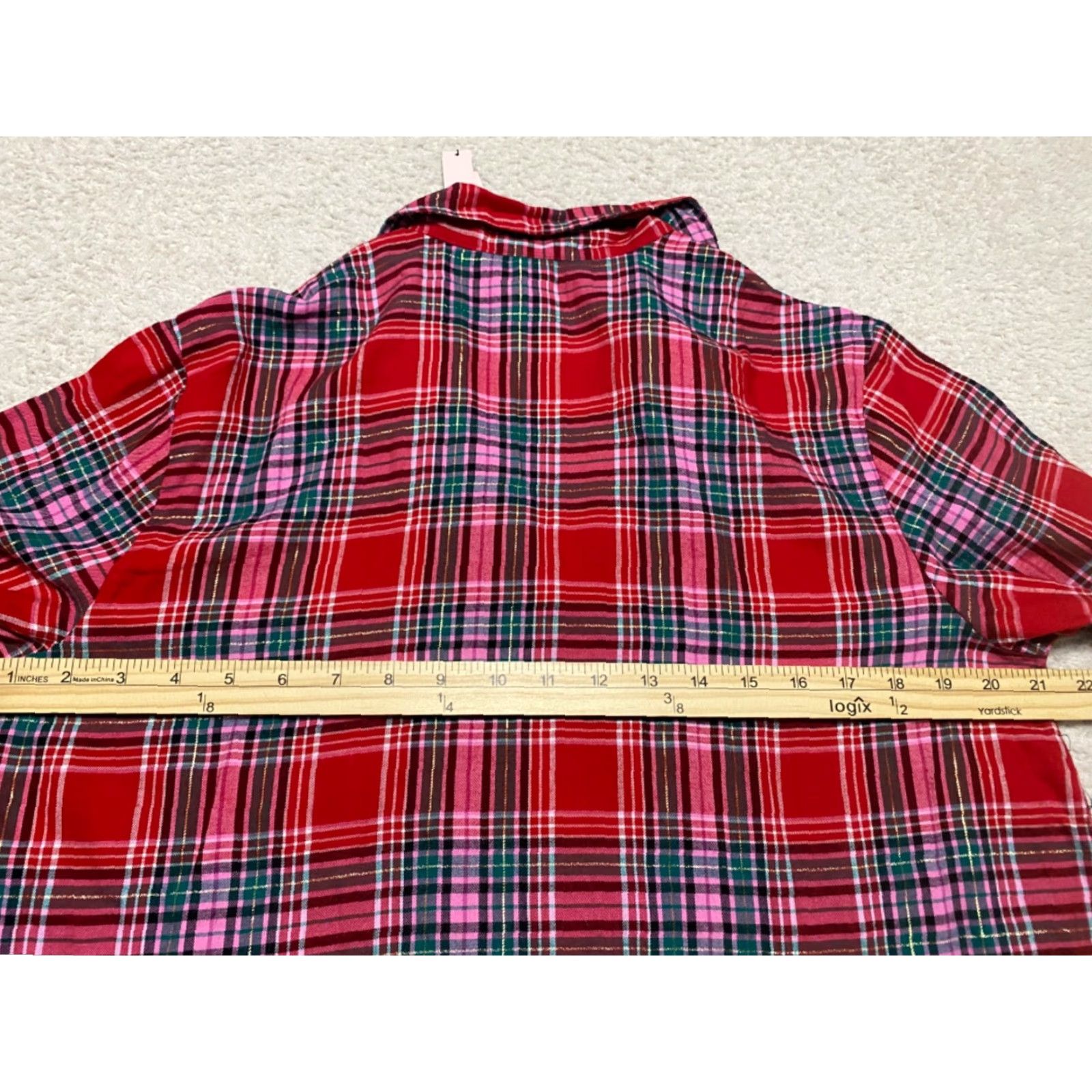 Victoria's Secret Victoria’s Secret Womens Pajama Top Shirt S Multicolor Plaid Flannel Cotton Blend Long Sleeve Collared Button NWT New Size S / US 4 / IT 40 - 7 Thumbnail