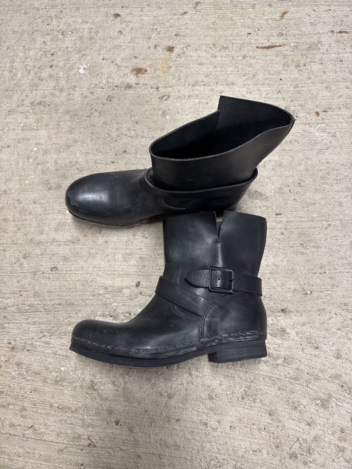 Isamu Katayama Backlash Ballet Isamu Katayama Backlash Black Leather Ankle Boots Size US 8 / IT 38 - 6 Thumbnail