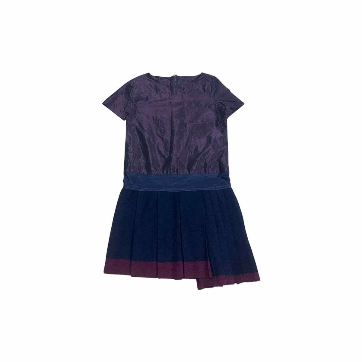 Designer × Japanese Brand × Sacai 🔥Rare Sacai Silk Wool Asymmetrical Dress Size M / US 6-8 / IT 42-44 - 1 Thumbnail