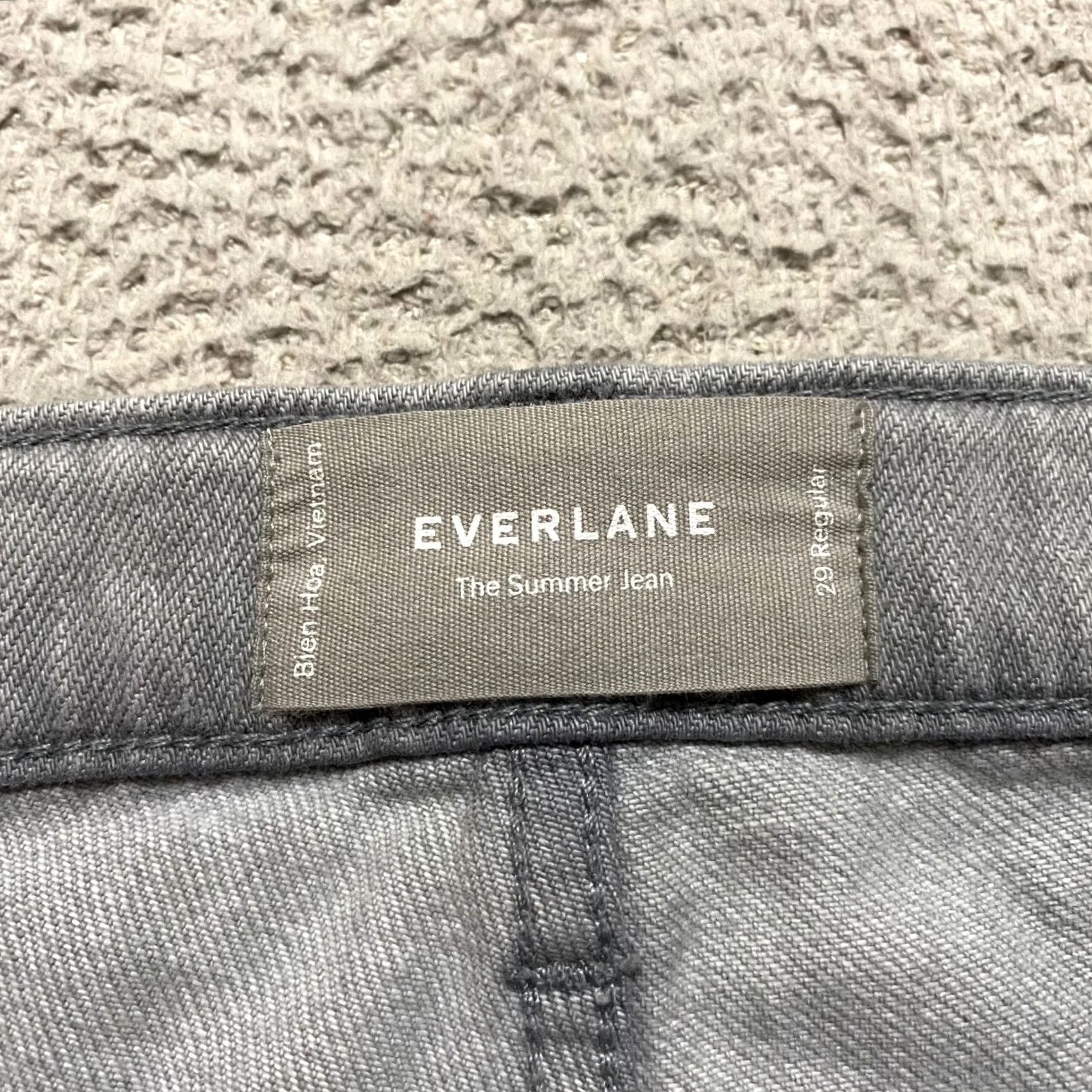 Everlane Everlane Jeans Womens sz 29 Gray Denim Straight Leg High Rise Medium Wash Size 29" - 3 Thumbnail