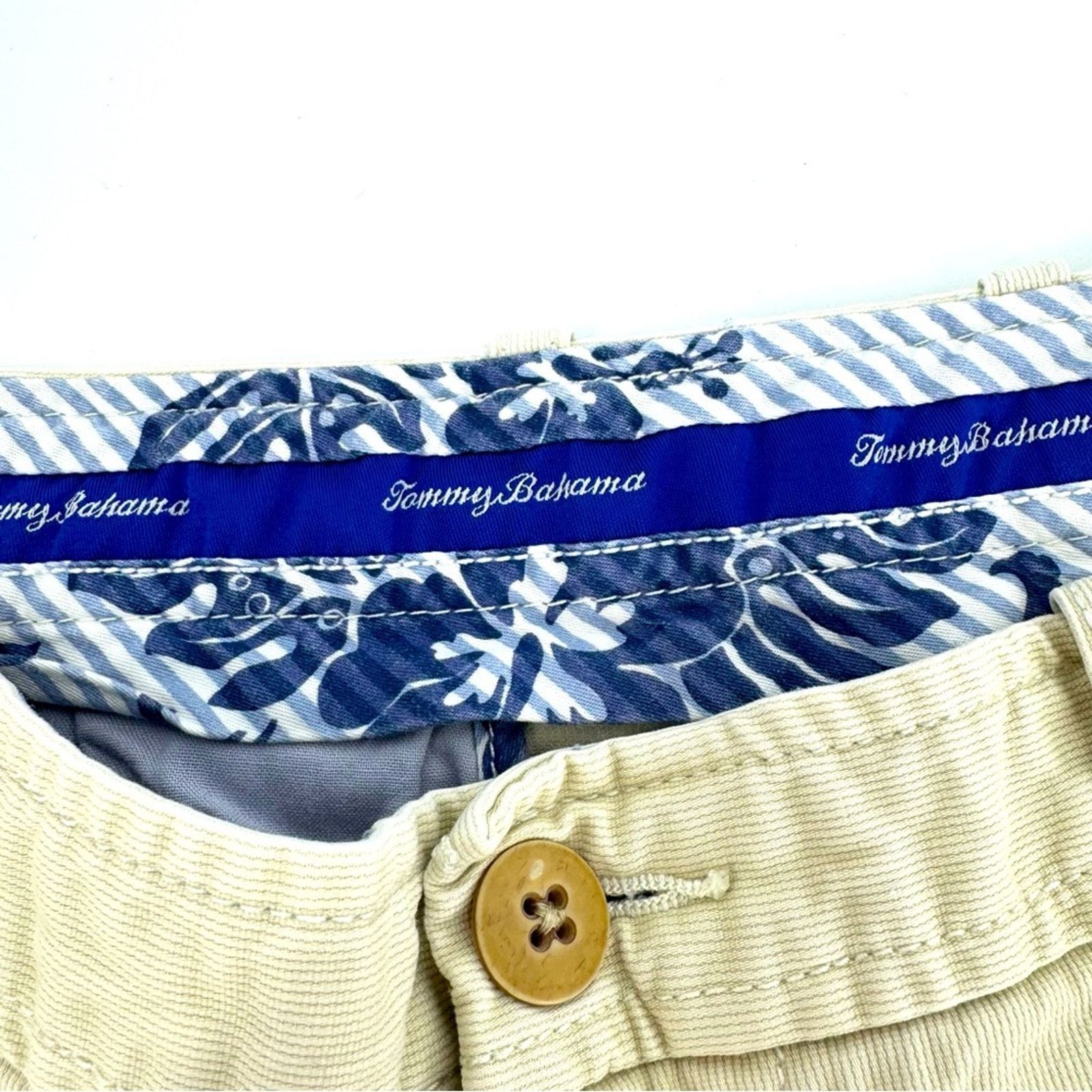 Tommy Bahama Tommy Bahama Flat Front Chino Shorts Khaki Men's Size 34W Size US 34 / EU 50 - 7 Thumbnail