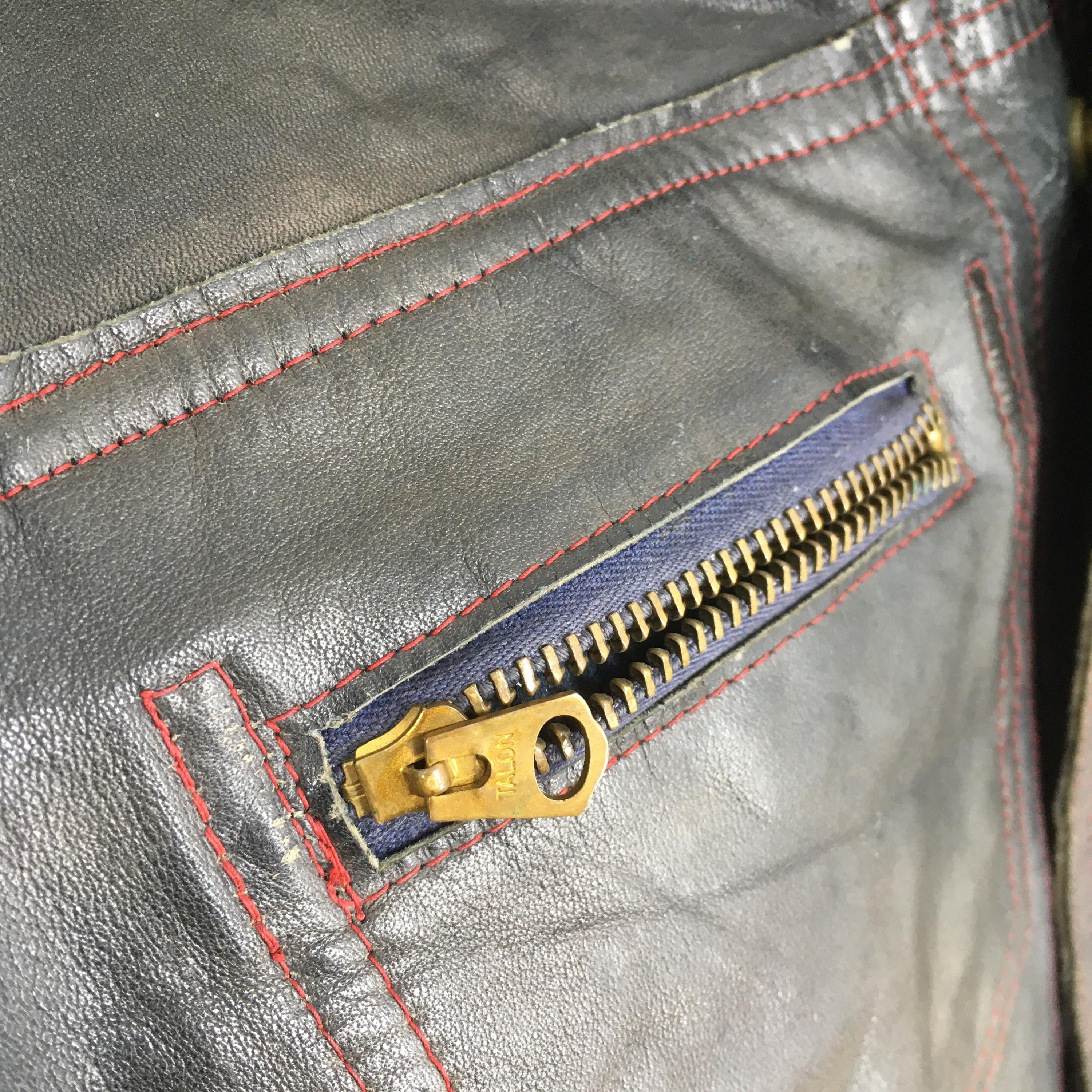 Vintage 1970's Motorcycle Punk Black Suede Leather Jacket Medium Size US M / EU 48-50 / 2 - 6 Thumbnail