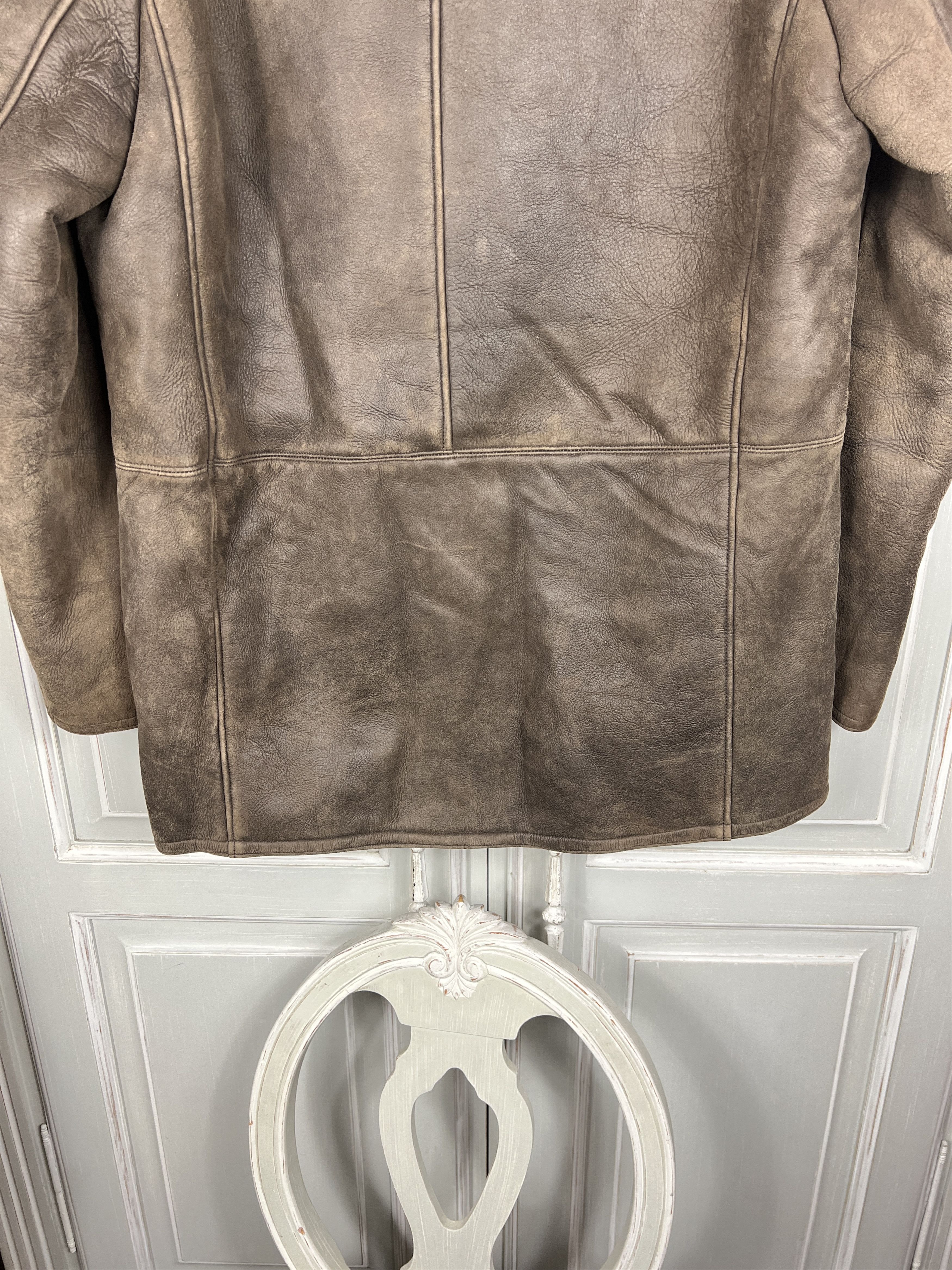agnes b. Agnes B.homme Sherpa leather jacket wool Size US M / EU 48-50 / 2 - 4 Thumbnail