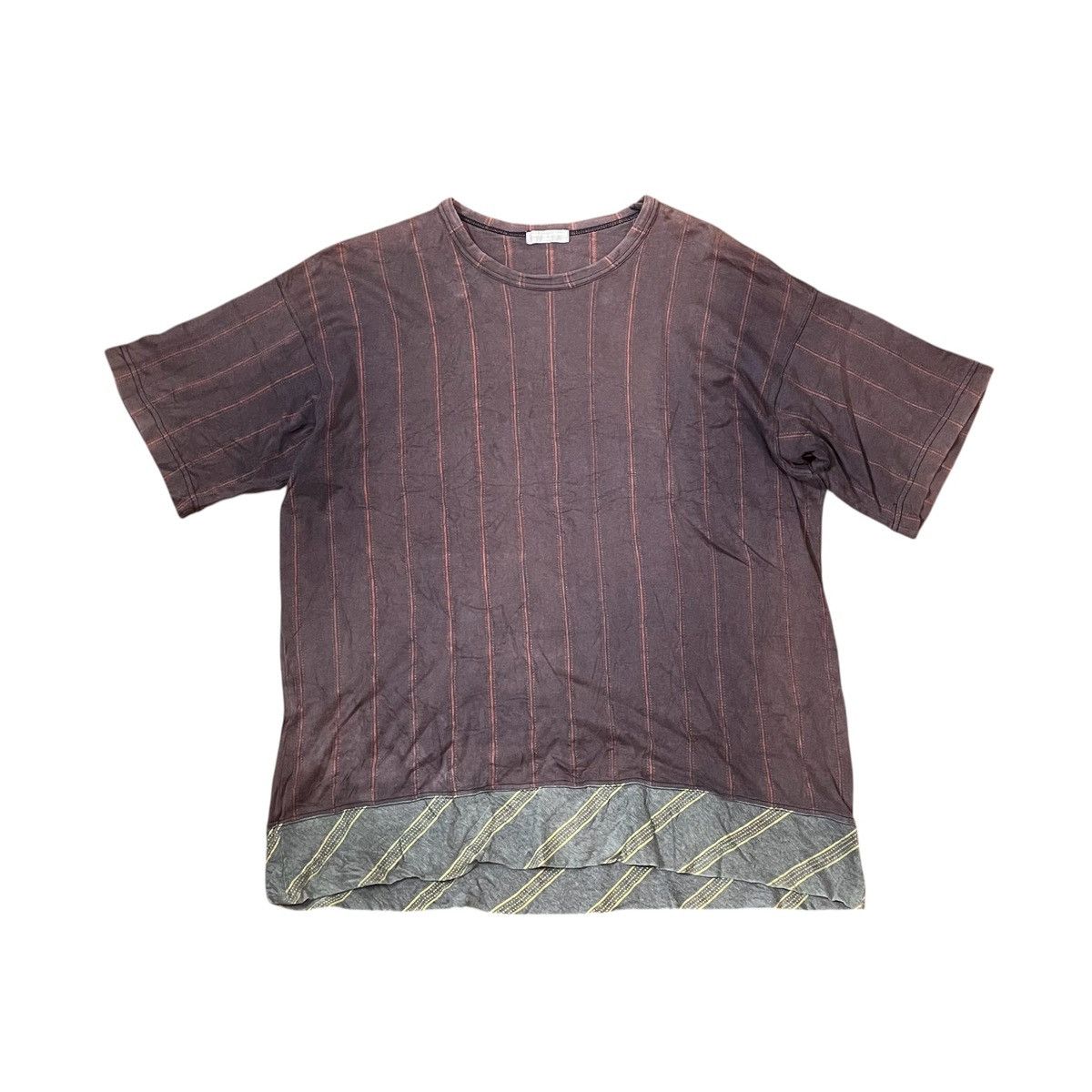 Comme des Garcons Vintage trashed cdg homme striped tee Size US M / EU 48-50 / 2 - 1 Thumbnail
