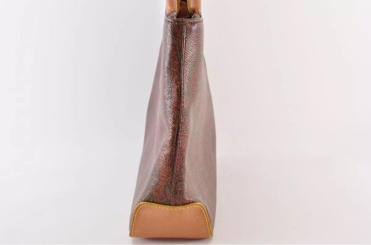 Etro ETRO Paisley Hand Bag 2way PVC Leather Wine Red Brown Size ONE SIZE - 4 Thumbnail