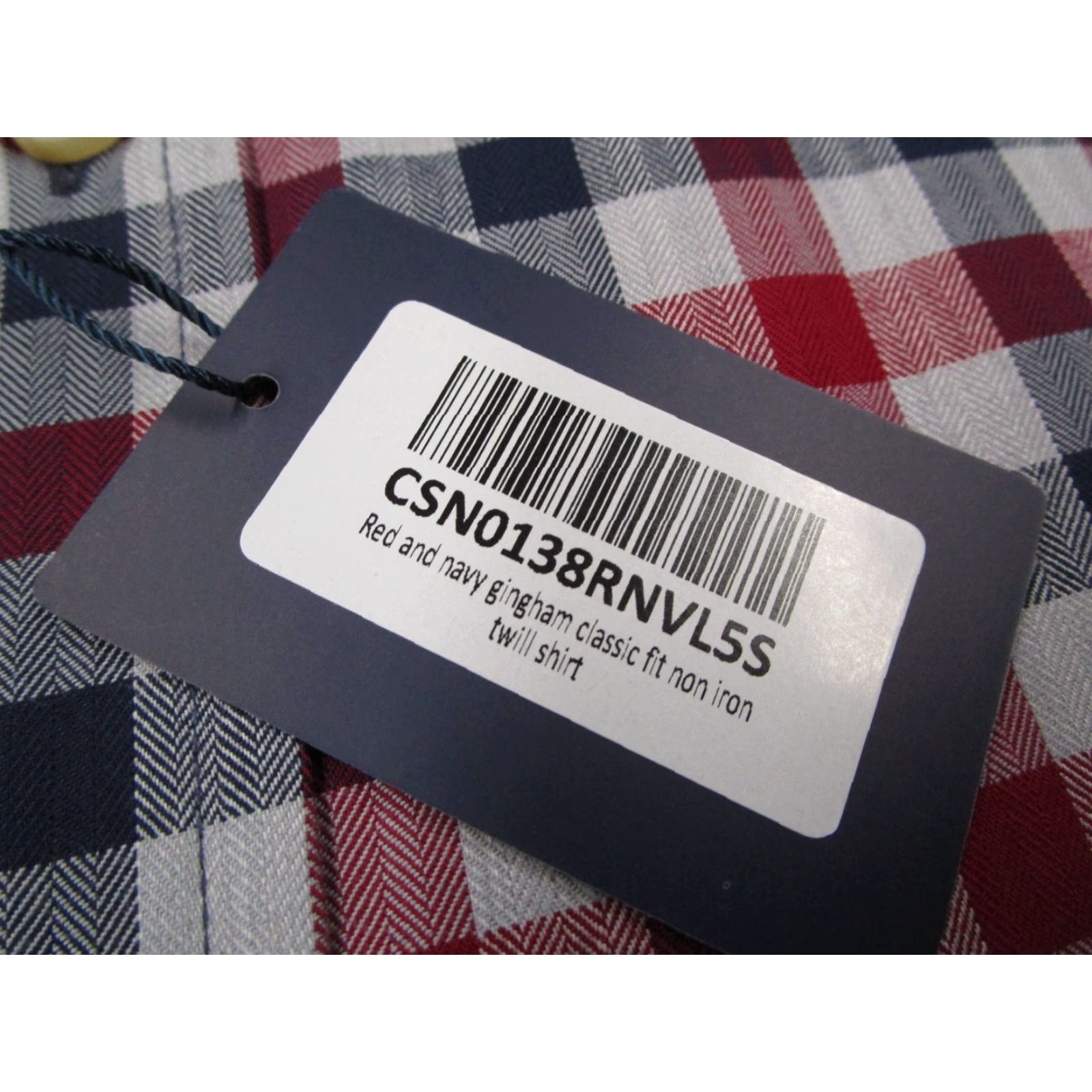 Charles Tyrwhitt VINTAGE Charles Tyrwhitt Dress Shirt Men Large Red Gingham Business Casual Classic Non-Iron Button-Down Size 42R - 3 Thumbnail