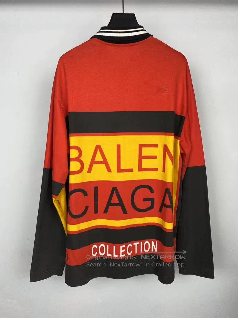 Balenciaga Balenciaga Contrast Sleeved Polo Shirt Size US XXS / EU 40 - 2 Thumbnail