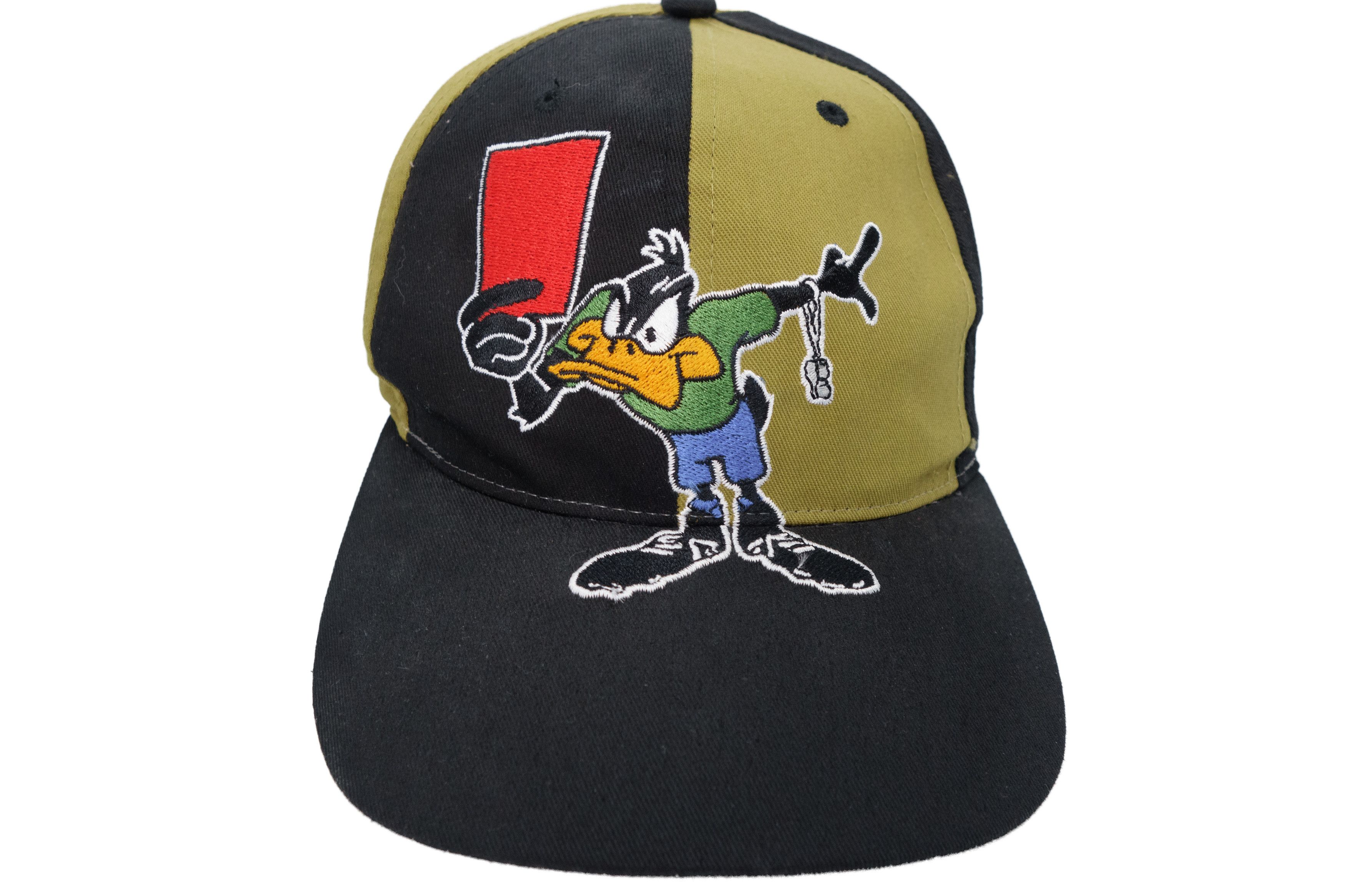 Warner Bros Looney Tunes 90s Daffy Duck Sport Referee Cartoon Cap 1997 Size ONE SIZE - 2 Thumbnail