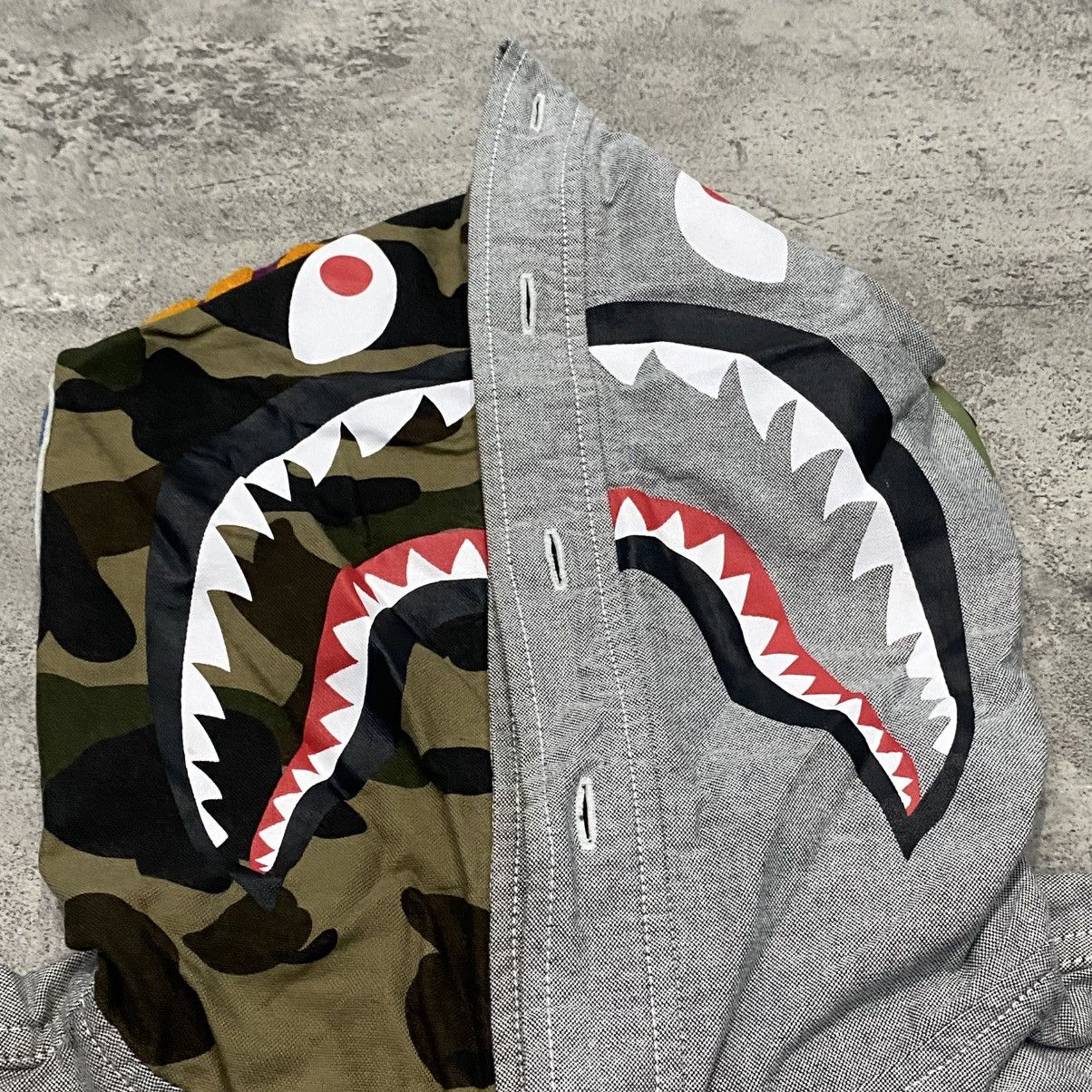 Bape Bape Shark Shirt Gray Size US S / EU 44-46 / 1 - 2 Thumbnail