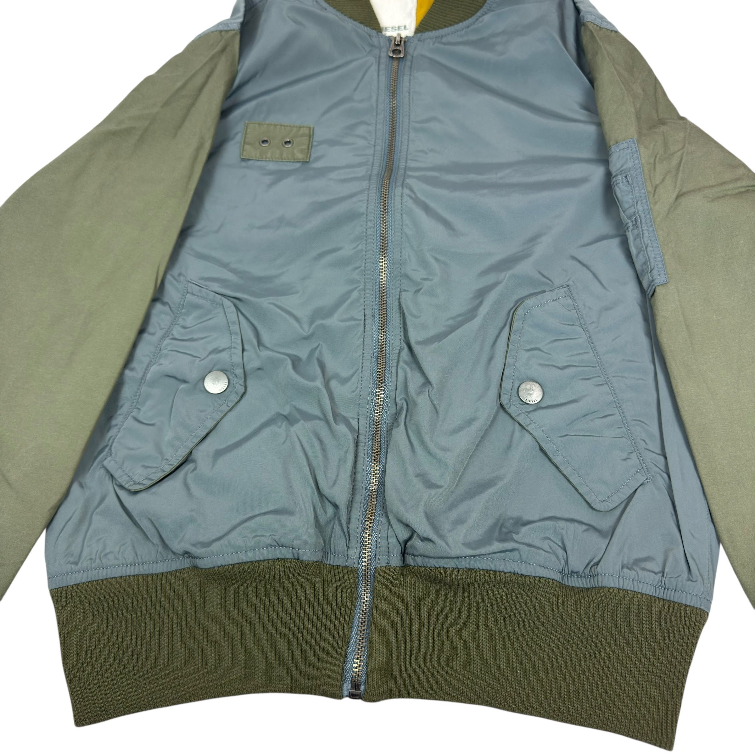 Diesel Diesel Green Gray Cotton Sea Of Style Bomber Jacket 2XL Size US M / EU 48-50 / 2 - 6 Thumbnail