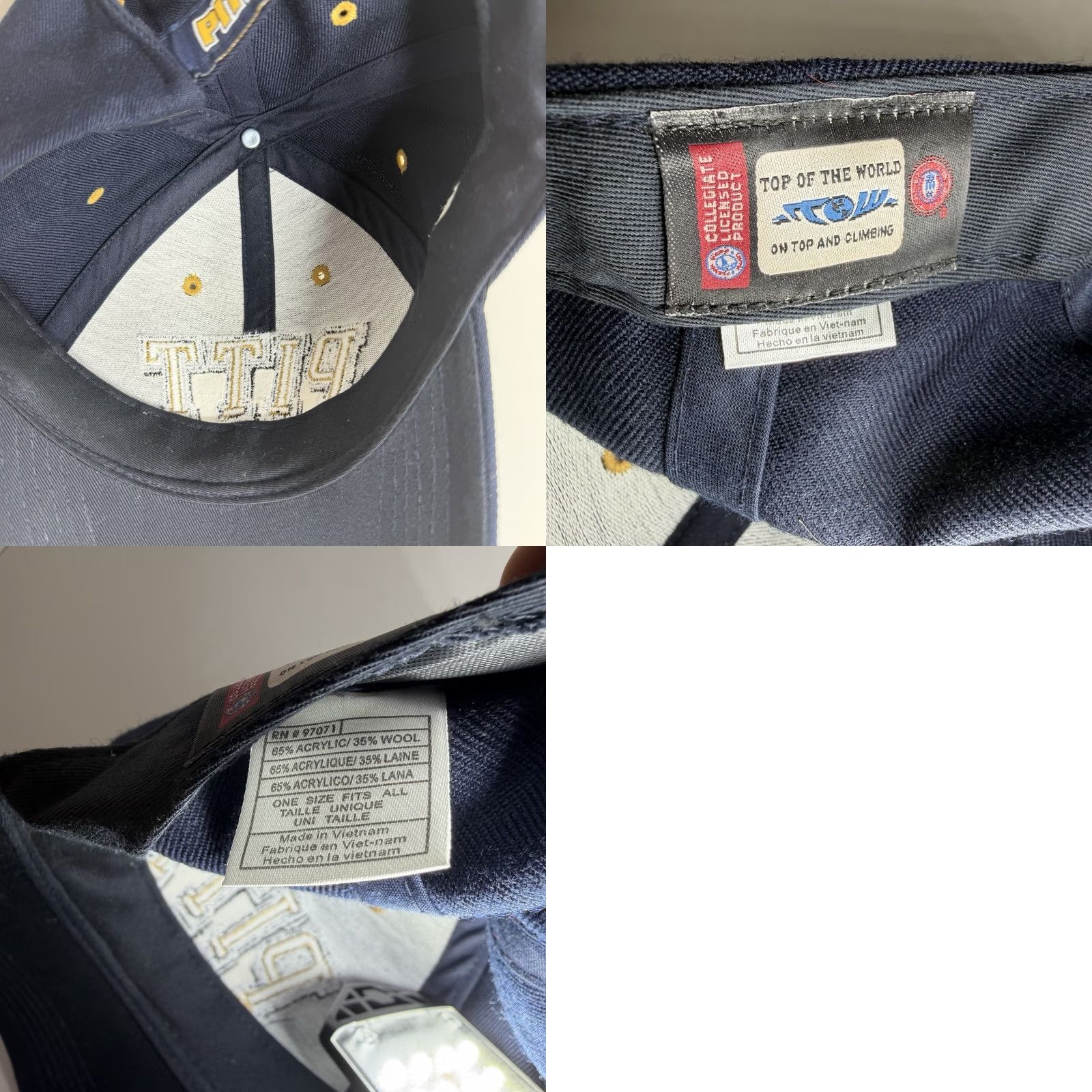 Top Of The World VINTAGE Top of the World University of Pittsburgh PITT NCAA Hat Cap Big East Baseball Cap Adjustible Men Blue Size US M / EU 48-50 / 2 - 8 Thumbnail