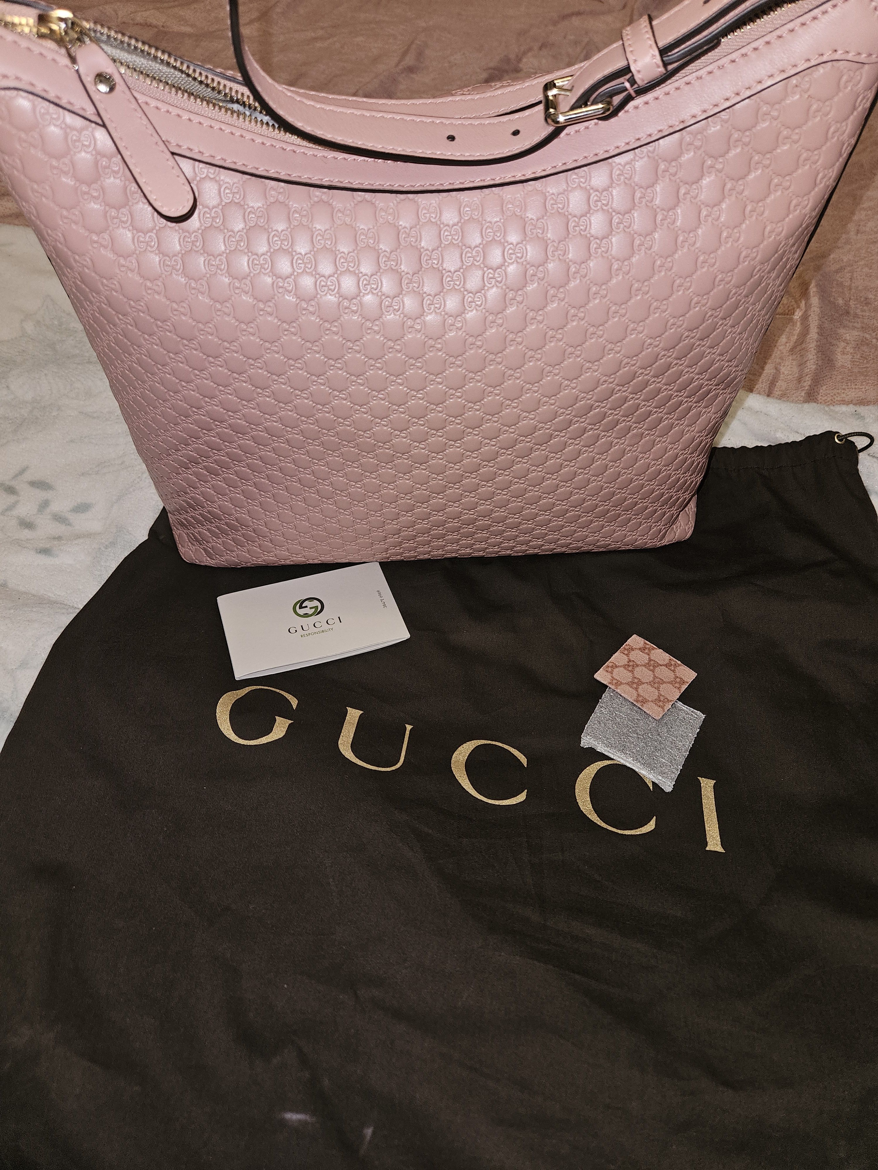 Gucci Pink Guccissima Size ONE SIZE - 1 Thumbnail