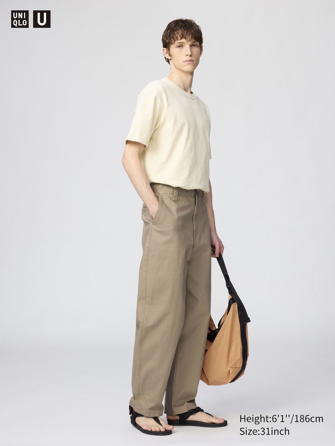 Lemaire × Uniqlo Uniqlo U Wide Chino Pants 34 Size US 34 / EU 50 - 1 Thumbnail