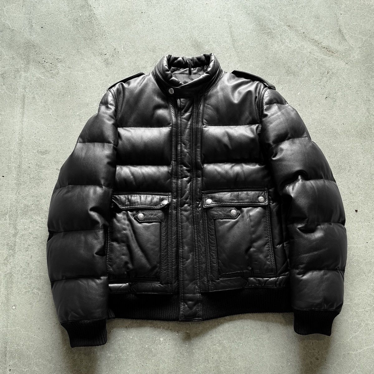 Dior Homme AW08 Leather Puffer Down Jacket By KVA