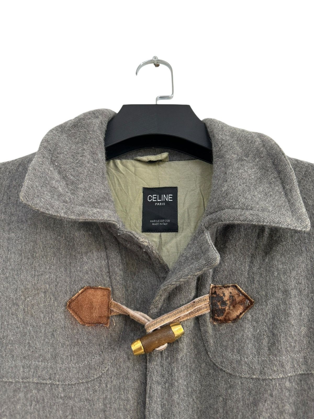Celine × Designer × Vintage CELINE PARIS WOOL LONG JACKET ZIPPER UP Size US L / EU 52-54 / 3 - 9 Thumbnail