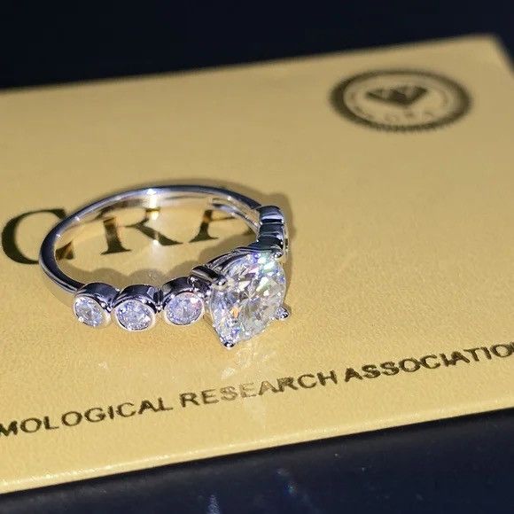 Other 2 CTW Moissanite White Gold Filled Ring . Size ONE SIZE - 1 Thumbnail