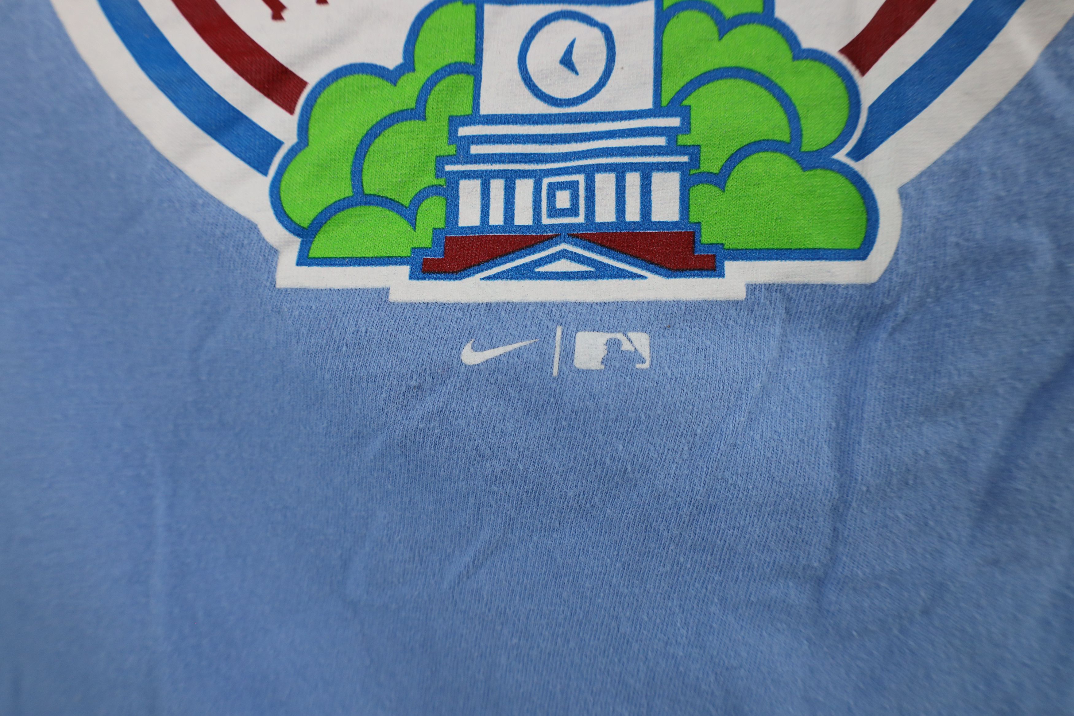Nike × Vintage Nike Out Retro Philadelphia Phillies Baseball T-Shirt Blue Size US XL / EU 56 / 4 - 6 Thumbnail