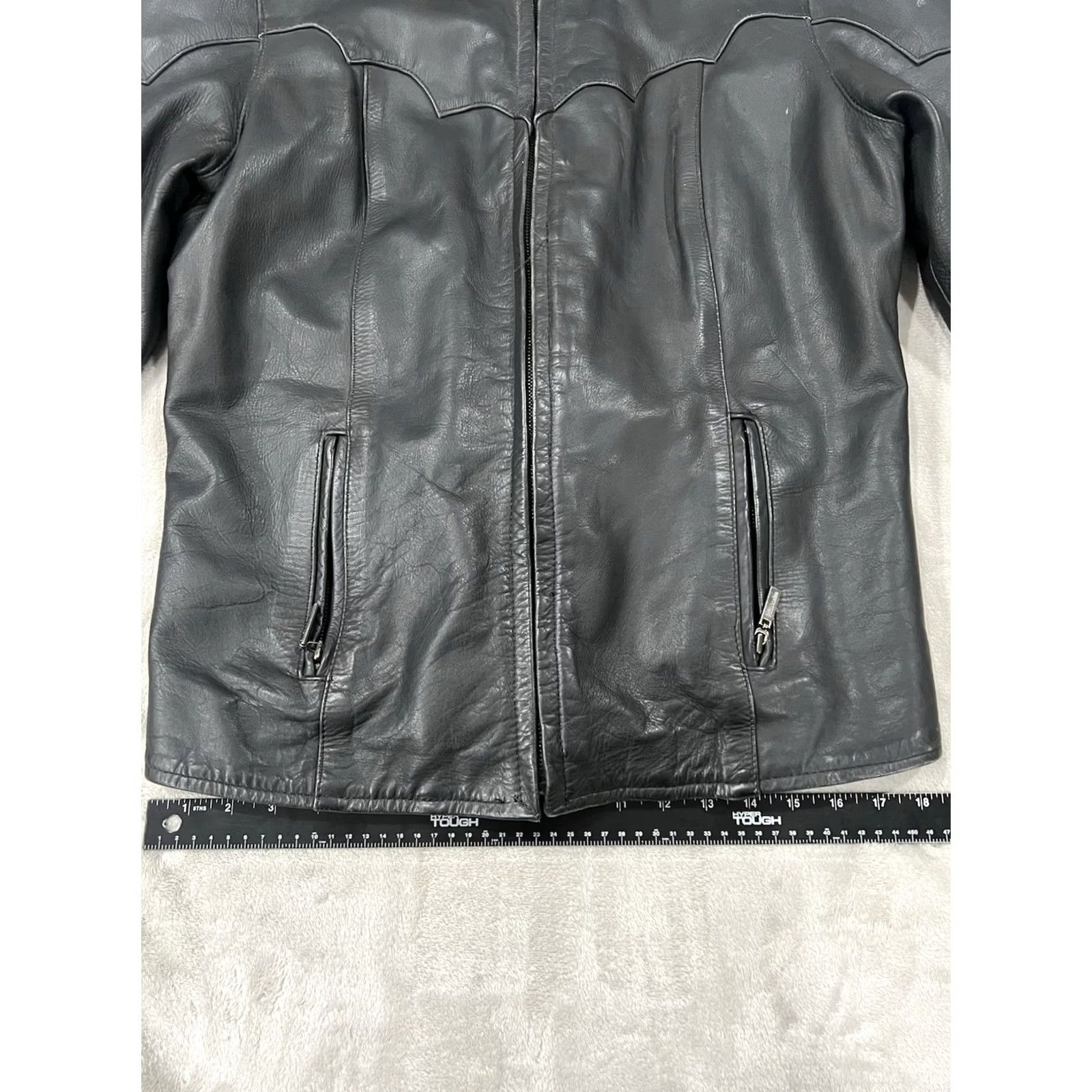 Vintage VINTAGE Milwaukee Leather Motorcycle Jacket Desperado Biker 2XL Black Distressed All Seasons Zipper Pocketes Ladies? Size US XXL / EU 58 / 5 - 7 Thumbnail