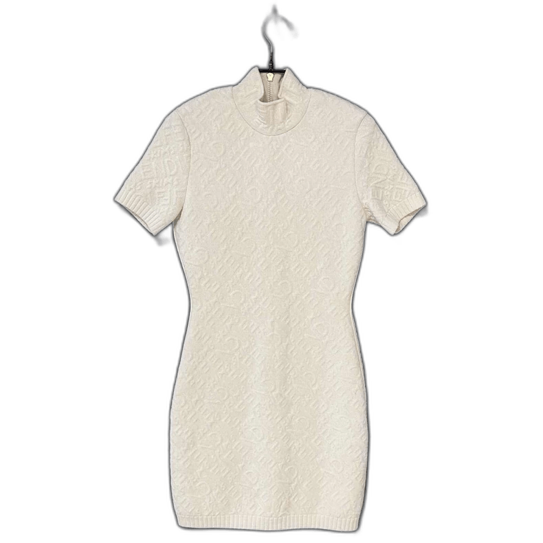 Fendi Fendi Embossed Logo Short Sleeve Dress Size M / US 6-8 / IT 42-44 - 1 Thumbnail