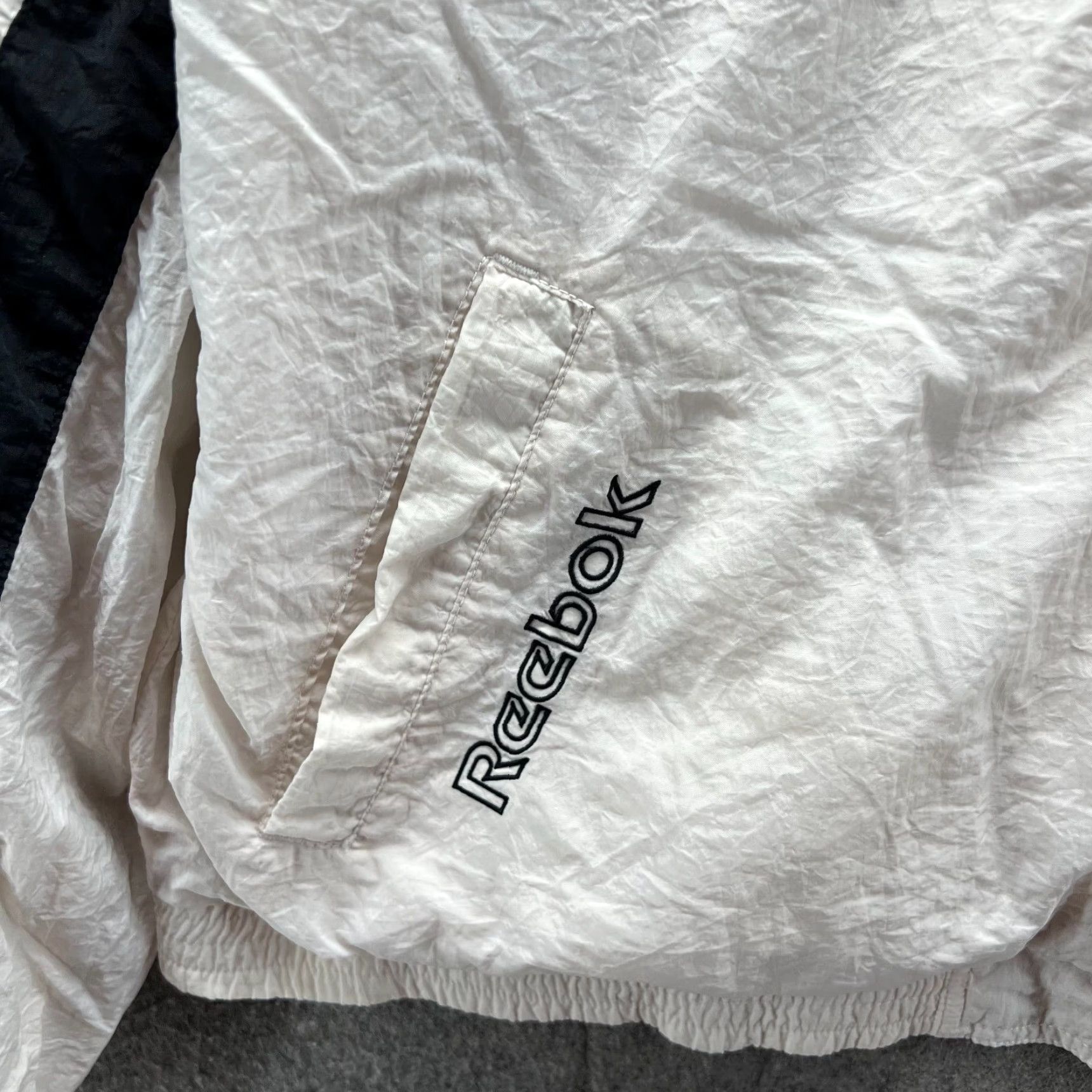 Reebok VINTAGE Reebok Jacket Mens XL Black White Full Zip Windbreaker Bomber 90s Track Size US XL / EU 56 / 4 - 5 Thumbnail