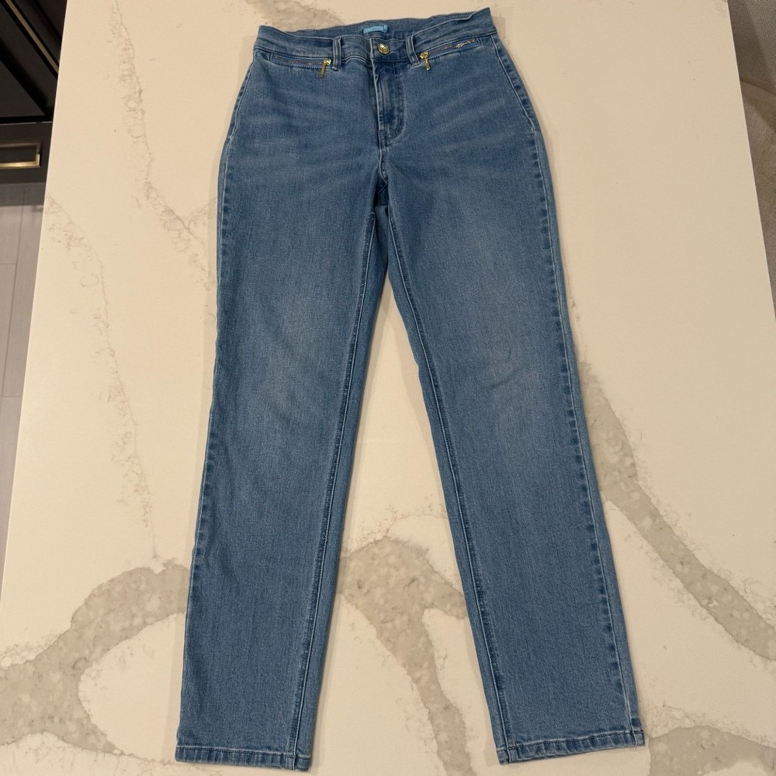 J.McLaughlin J. McLaughlin Yara Straight Tapered Leg Denim Jeans Womens 0 Size 25" / US 0 / IT 36 - 1 Thumbnail