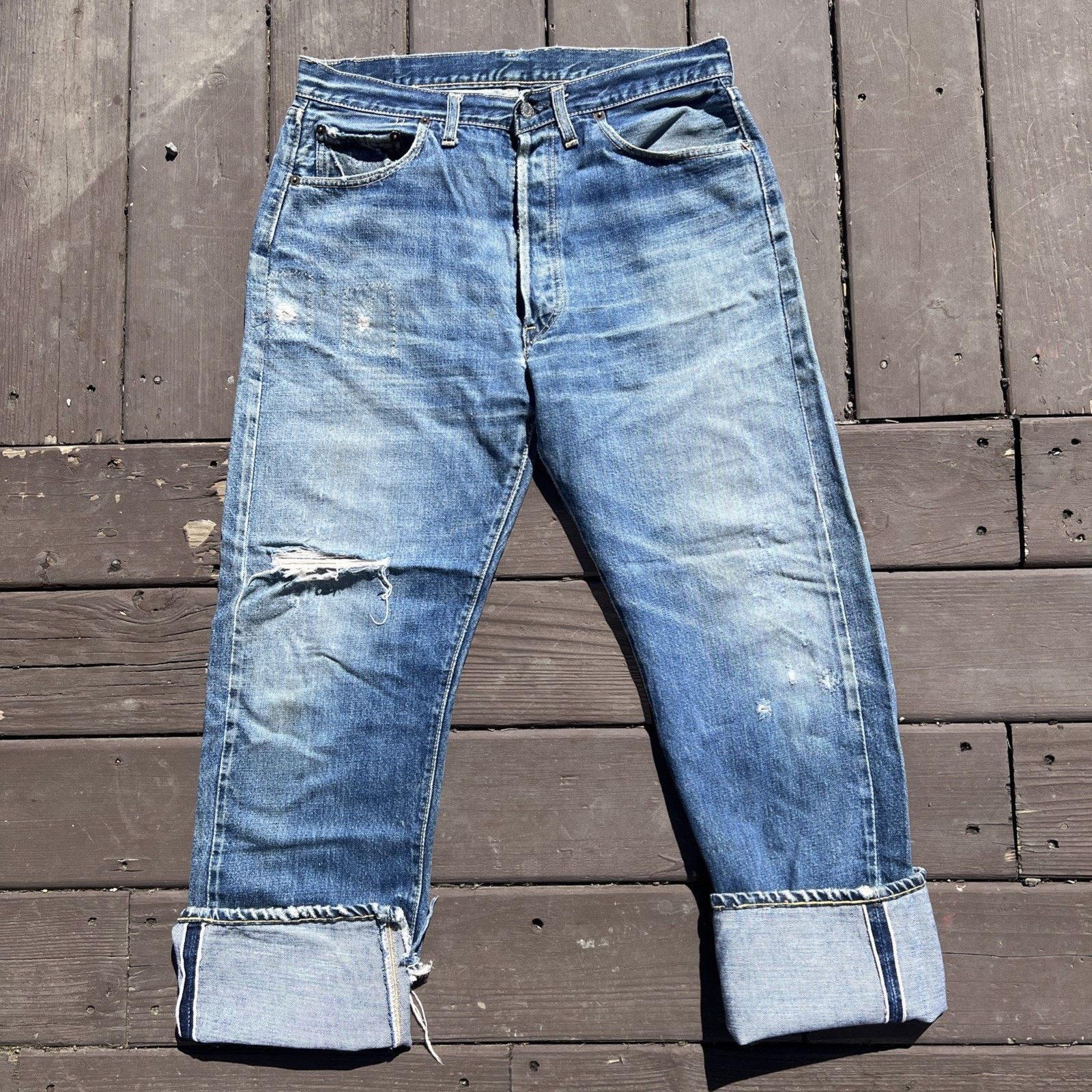 Levi's Vintage Levi's 501 60s Jeans W32 L30 Big E Lemon Stitch V Size US 30 / EU 46 - 1 Thumbnail
