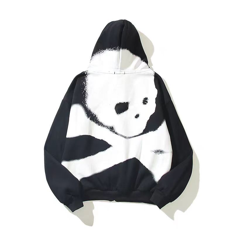 Japanese Brand × Vintage Street Retro Skull Print Loose Casual Hooded Sweatshirt Size US M / EU 48-50 / 2 - 1 Thumbnail
