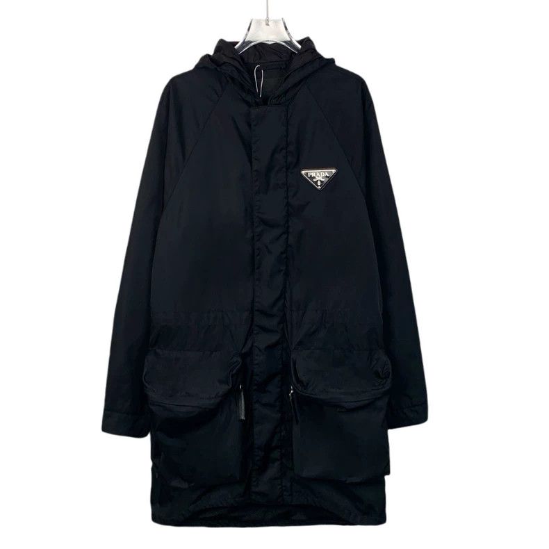 Prada Prada Black triangle logo hooded zipper jacket 2501-Nextarr Size US XS / EU 42 / 0 - 1 Thumbnail