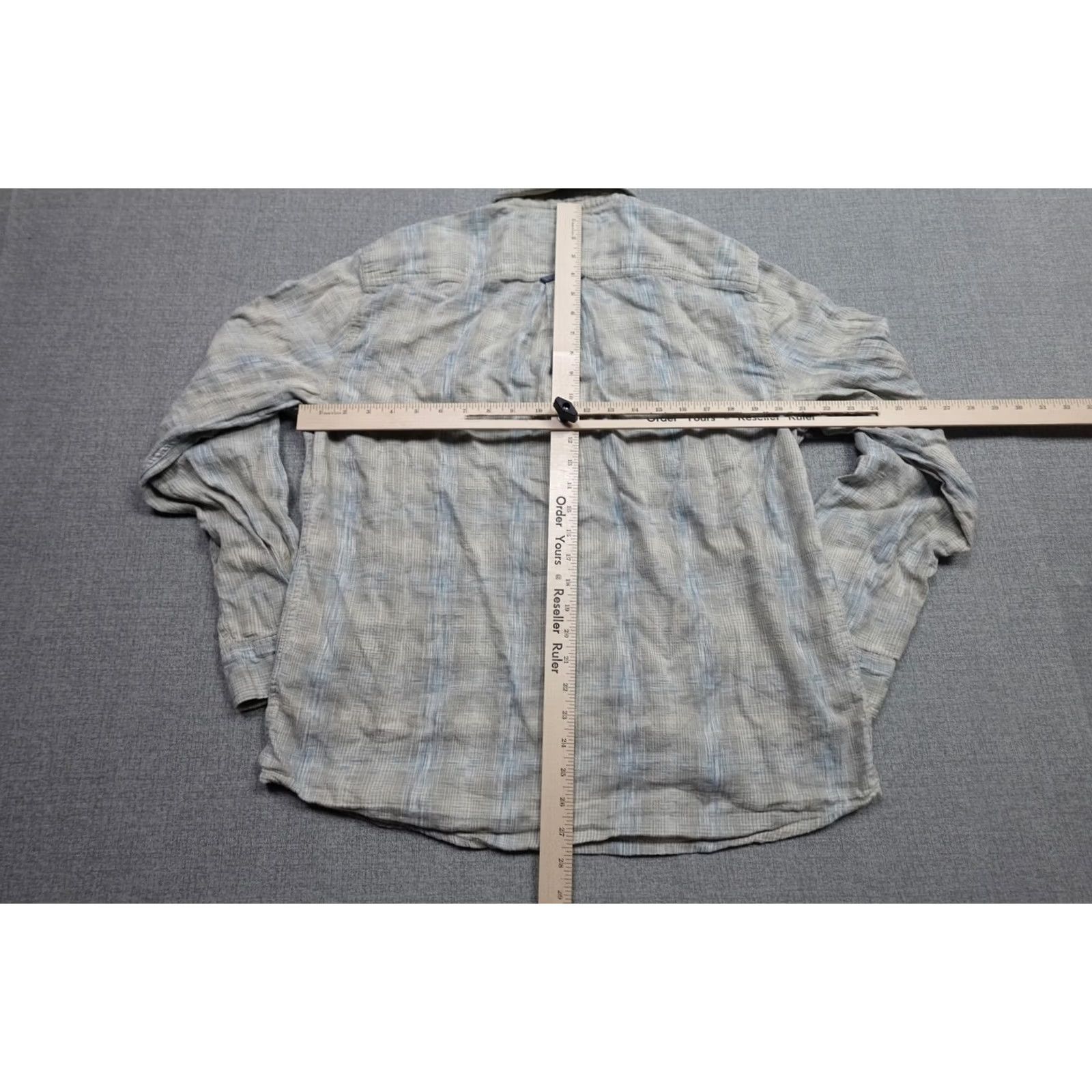 Carbon2Cobalt Carbon2Cobalt Shirt Mens M Gray Blue Plaid Long Sleeve Button Up Cotton Size US M / EU 48-50 / 2 - 5 Thumbnail